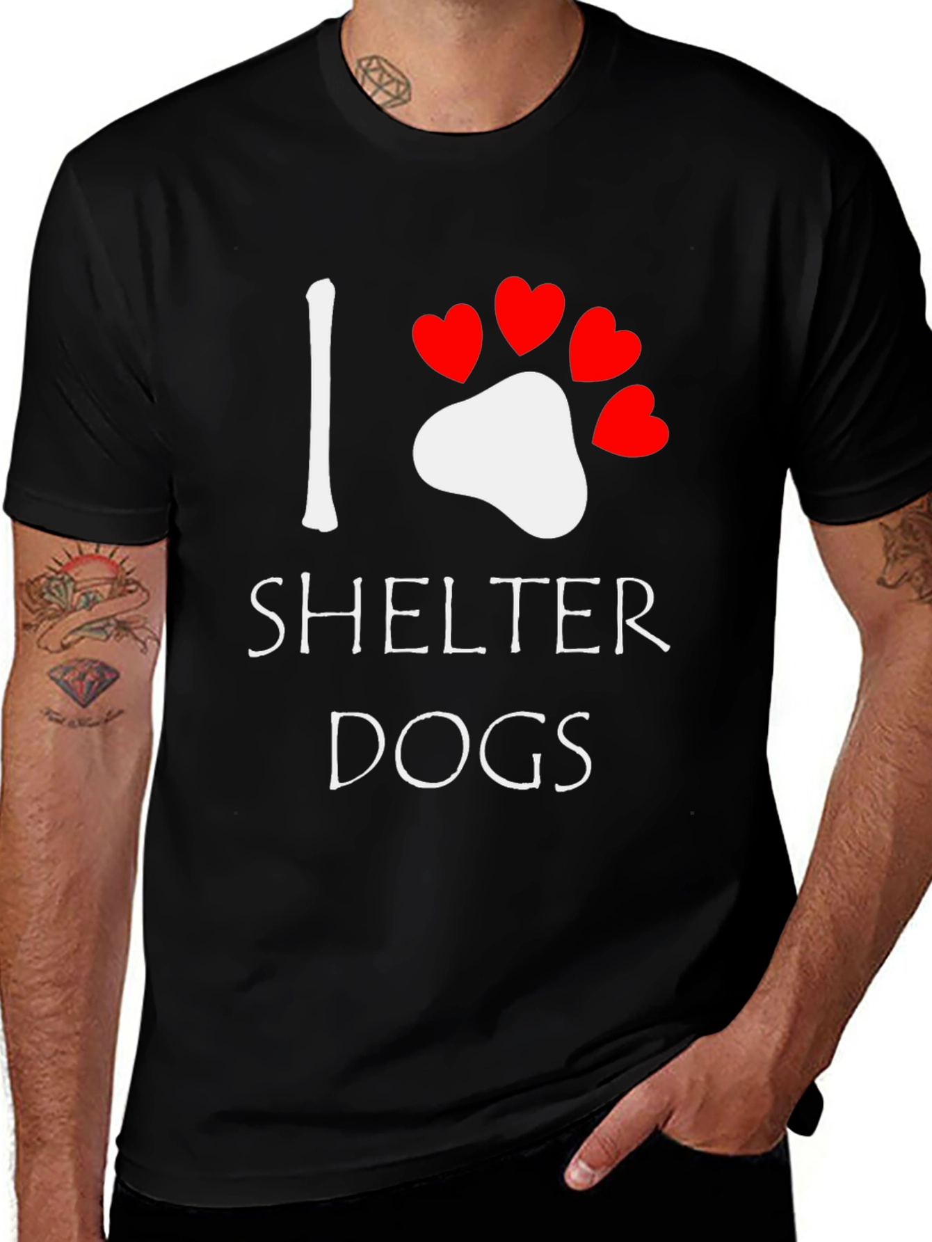 Variant 7 of I Heart Shelter Dogs Tee