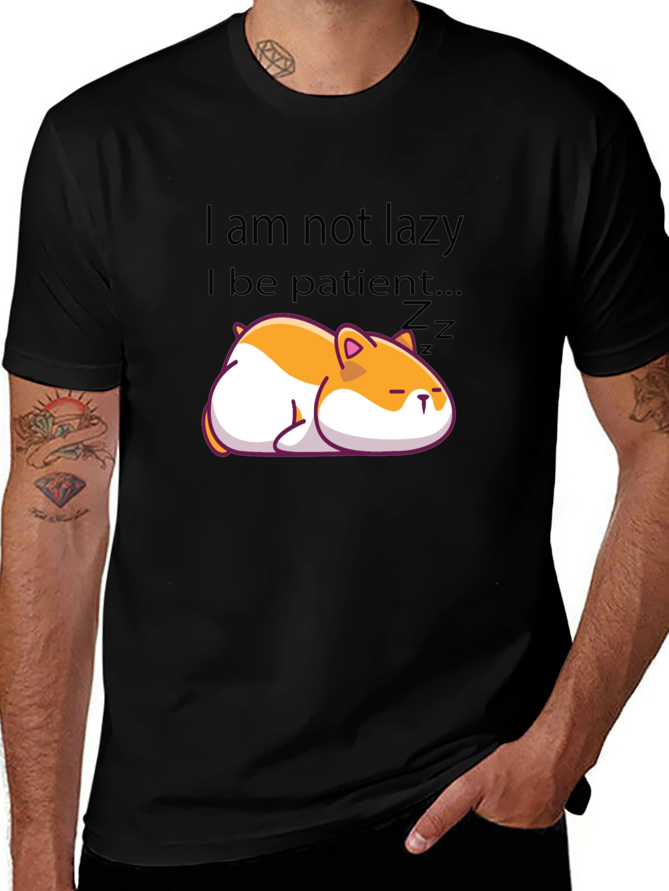 Variant 24 of Lazy Hamster T-Shirt - Patient Tee