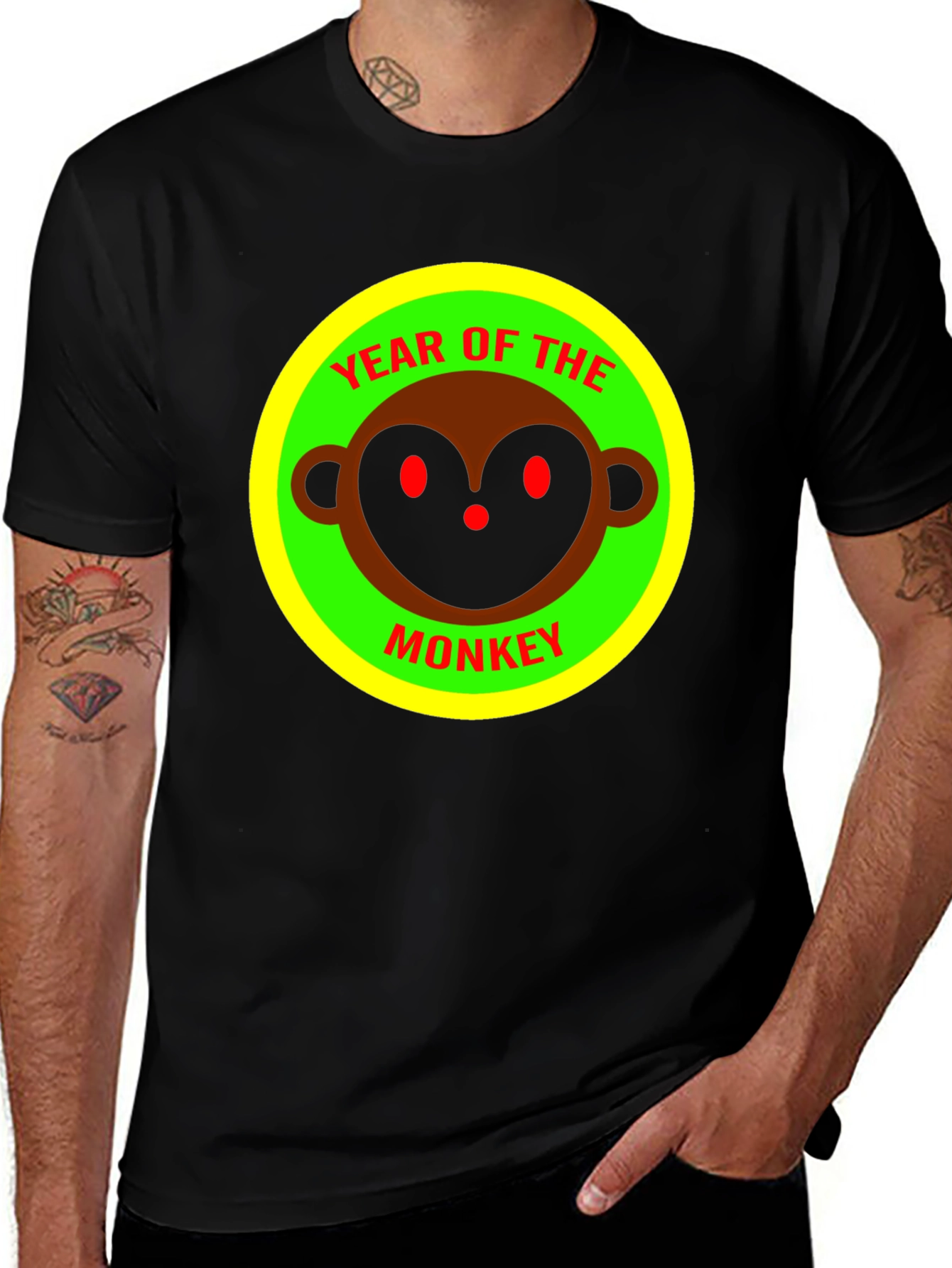 Year of the Monkey Graphic Tee - Black