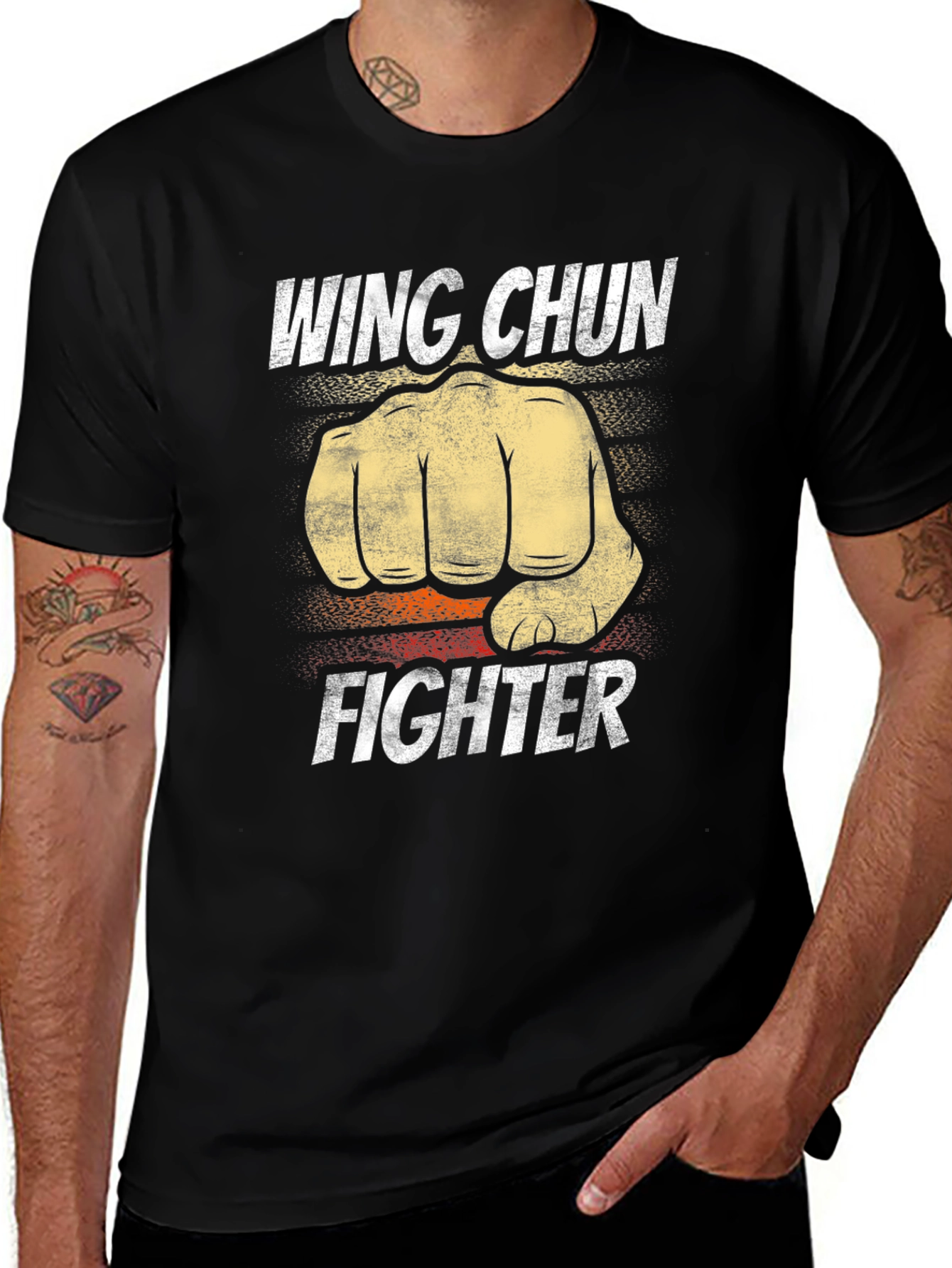 Wing Chun Fighter T-Shirt - Martial Arts Punch