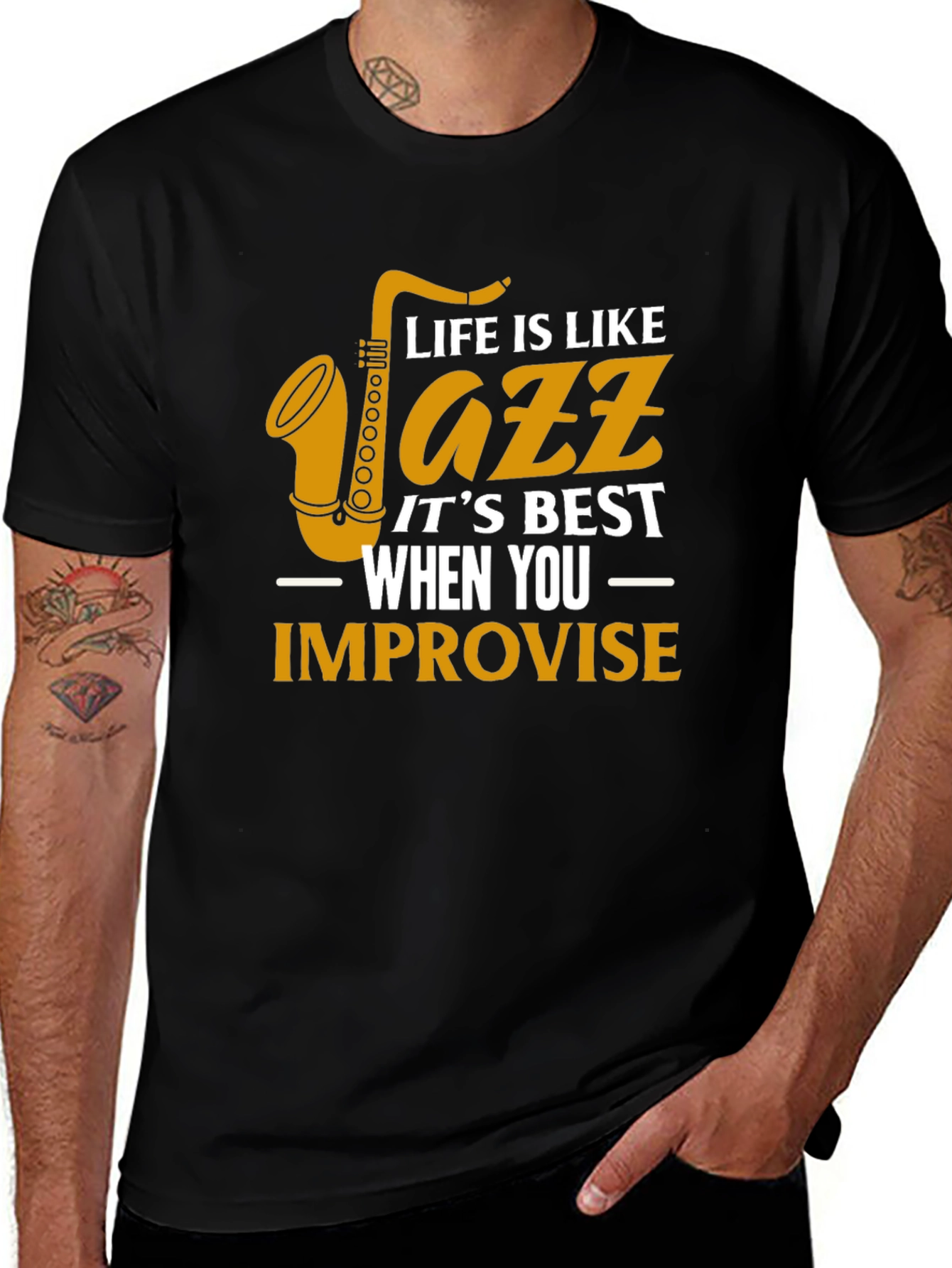 Variant 27 of Life is Like Jazz Graphic T-Shirt