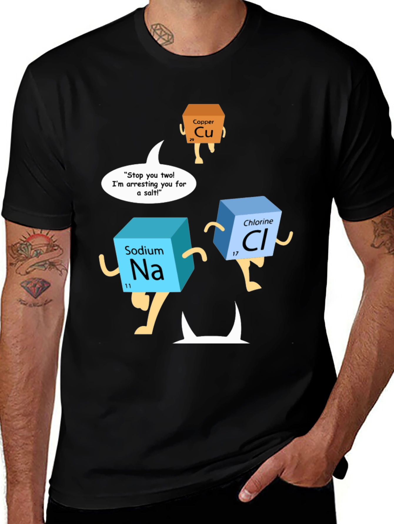 Funny Chemistry Pun T-Shirt - Arresting For a Salt
