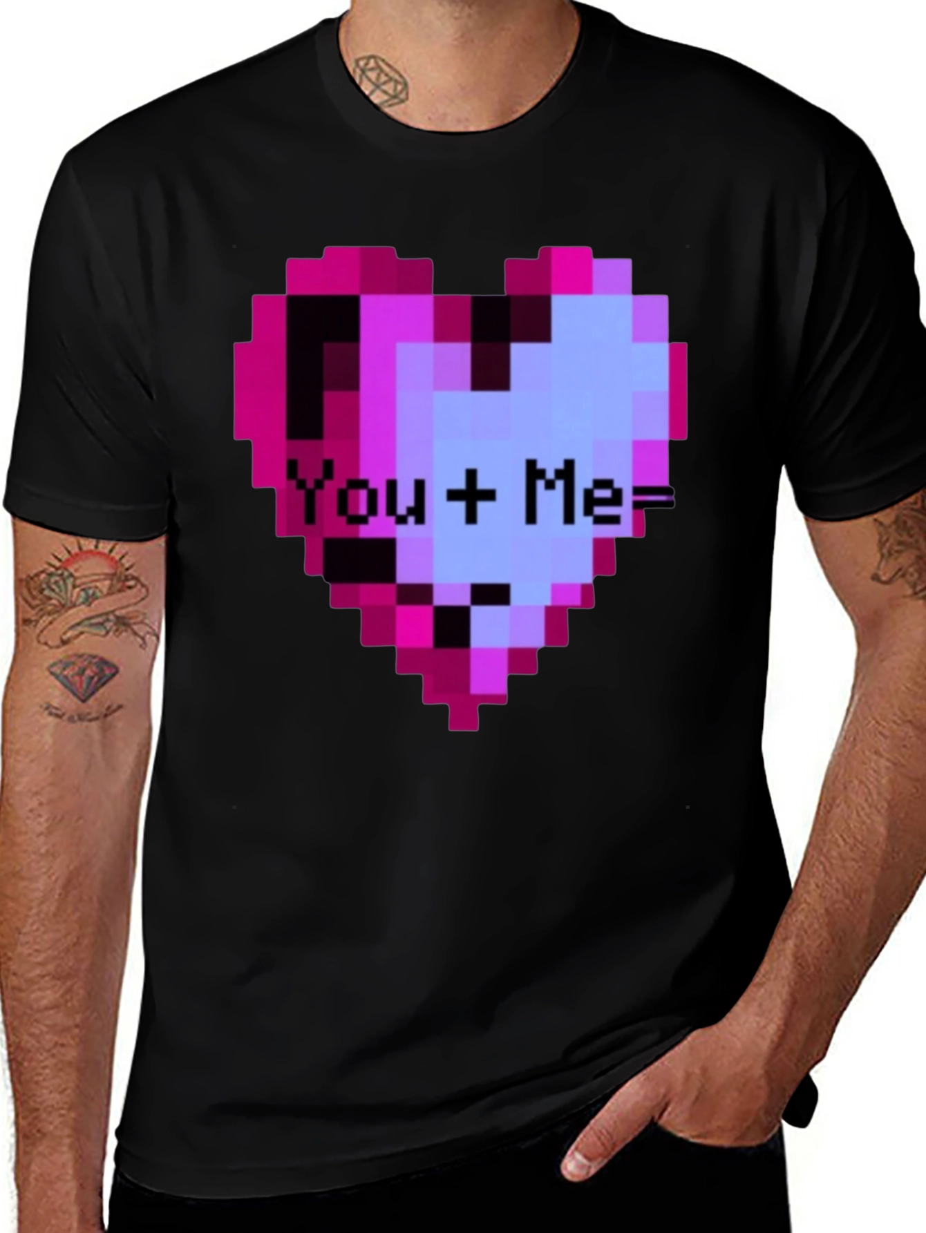 Variant 23 of Pixel Heart You + Me T-Shirt - Gamer Valentine's Tee