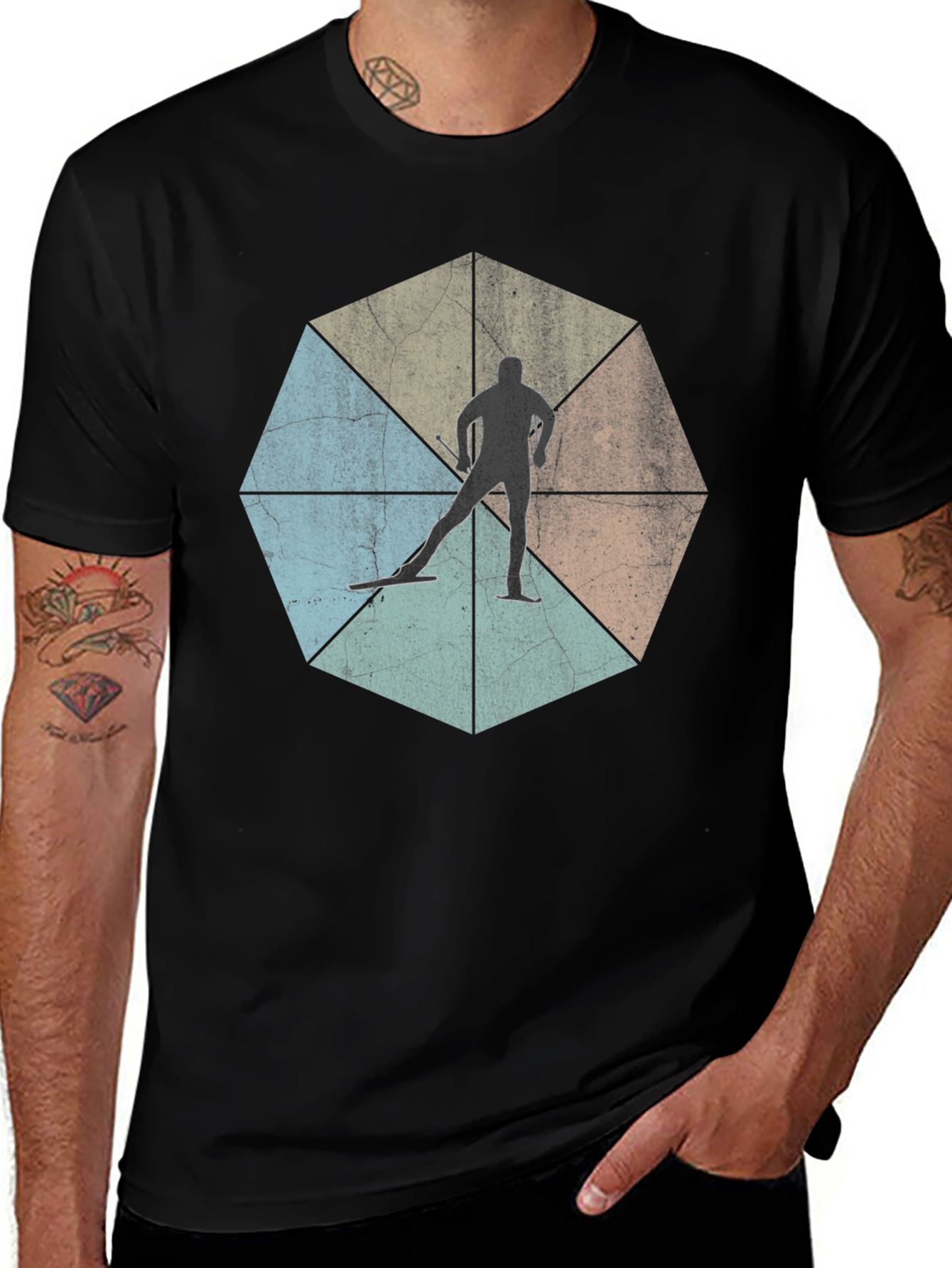 Variant 30 of Retro Skiing T-Shirt - Vintage Style Ski Graphic Tee