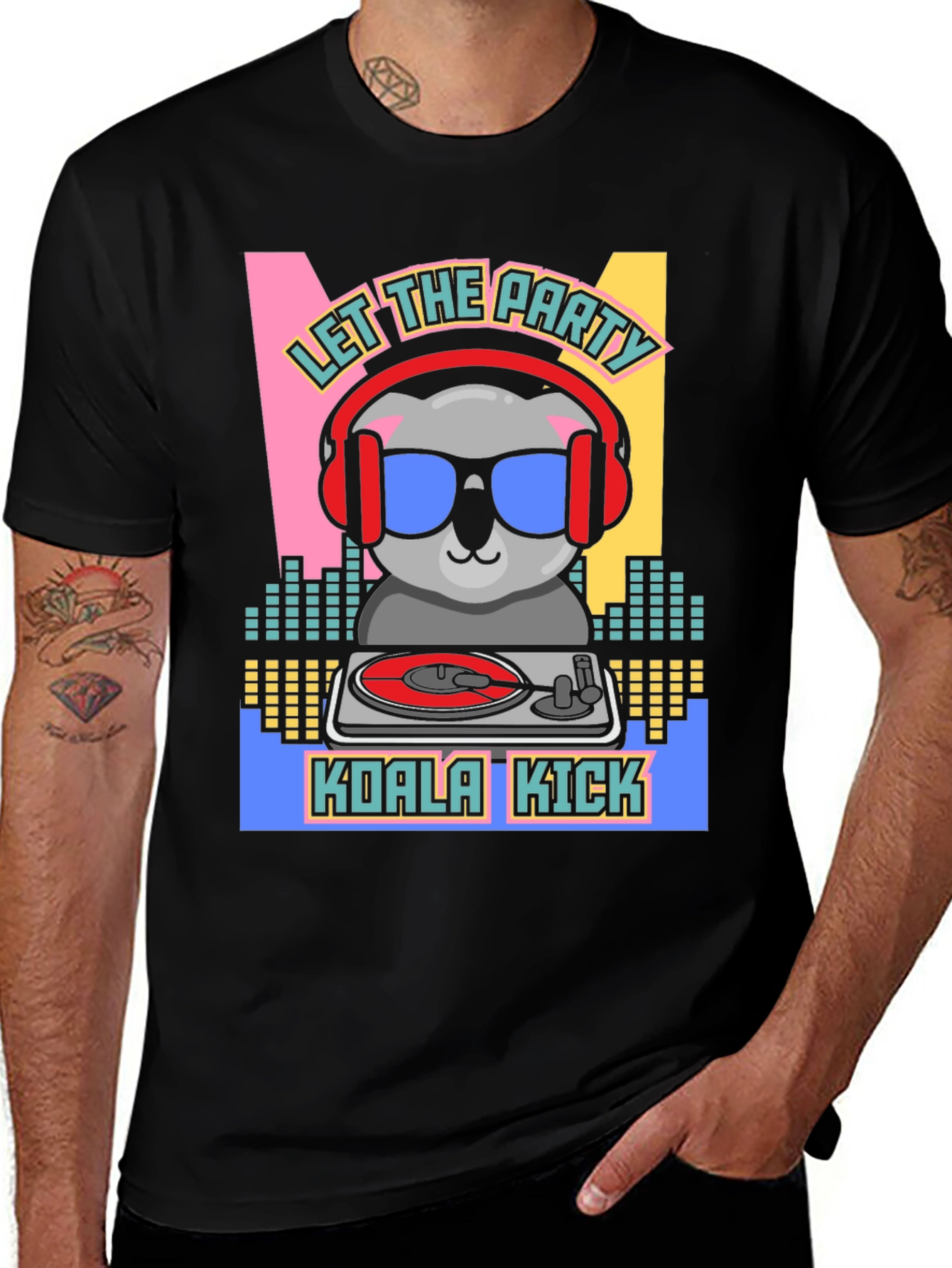 Variant 12 of Koala Kick DJ Graphic Tee - Party Animal T-Shirt