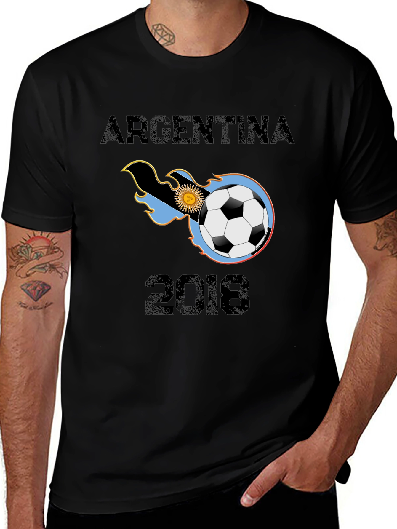 Variant 2 of Argentina 2018 Soccer Fan T-Shirt
