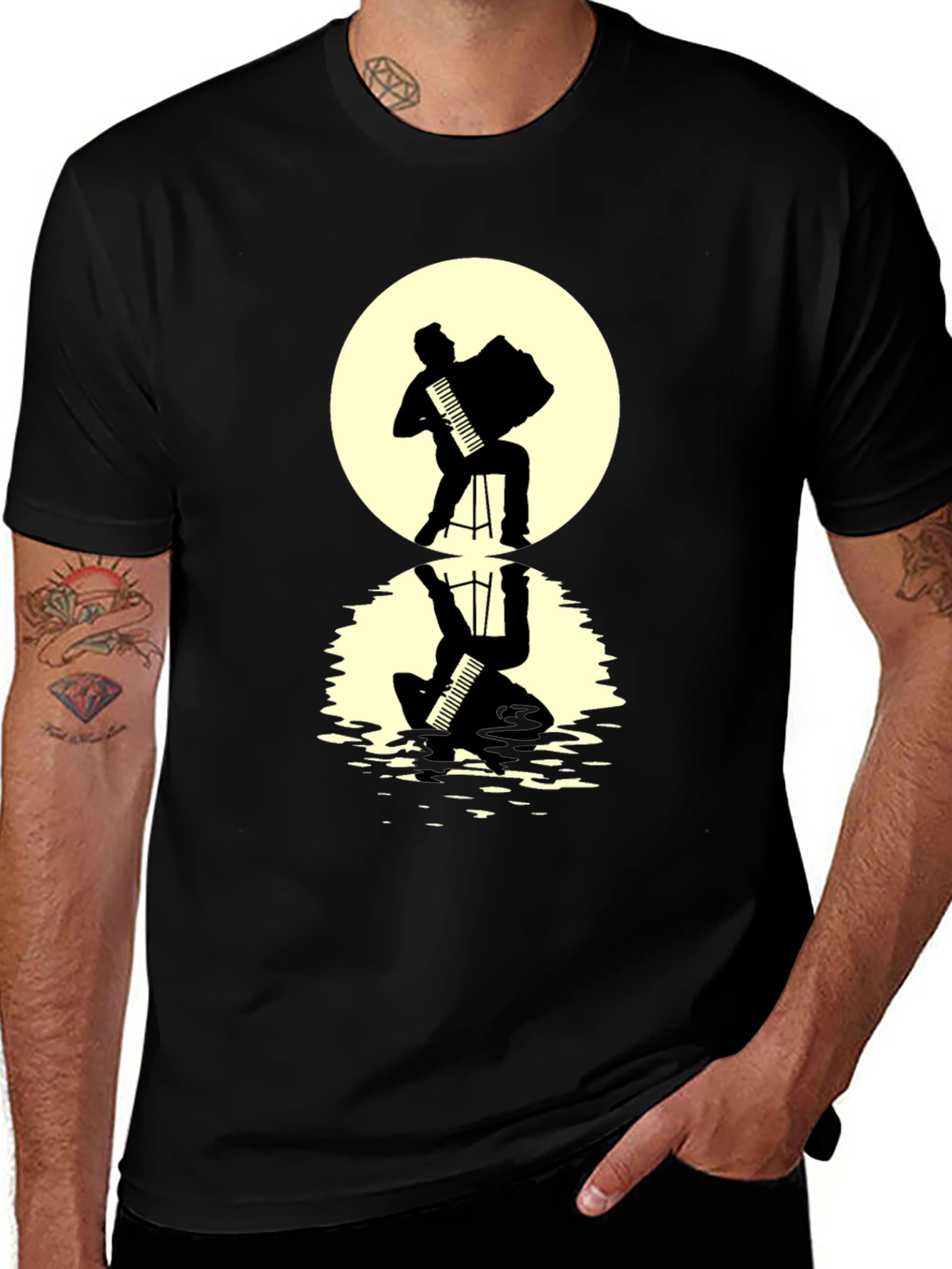 Variant 3 of Accordion Player Graphic Tee - Musician T-Shirt