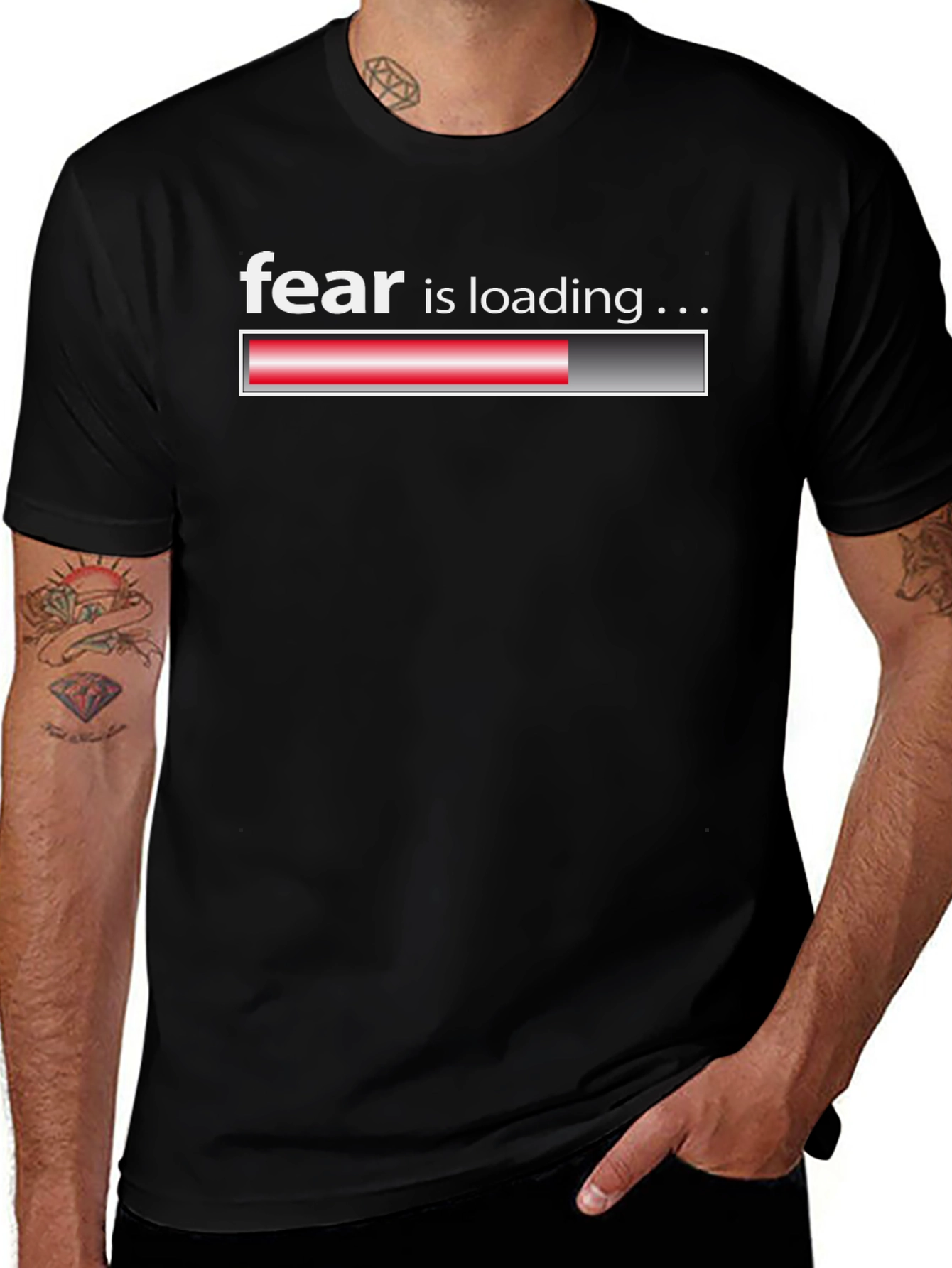 Variant 22 of Fear is Loading Funny Graphic T-Shirt