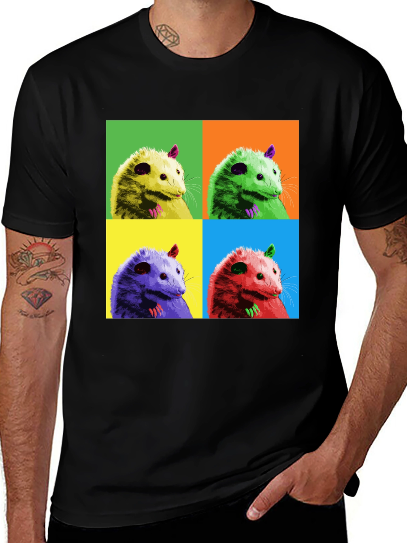 Variant 23 of Pop Art Opossum Graphic Tee