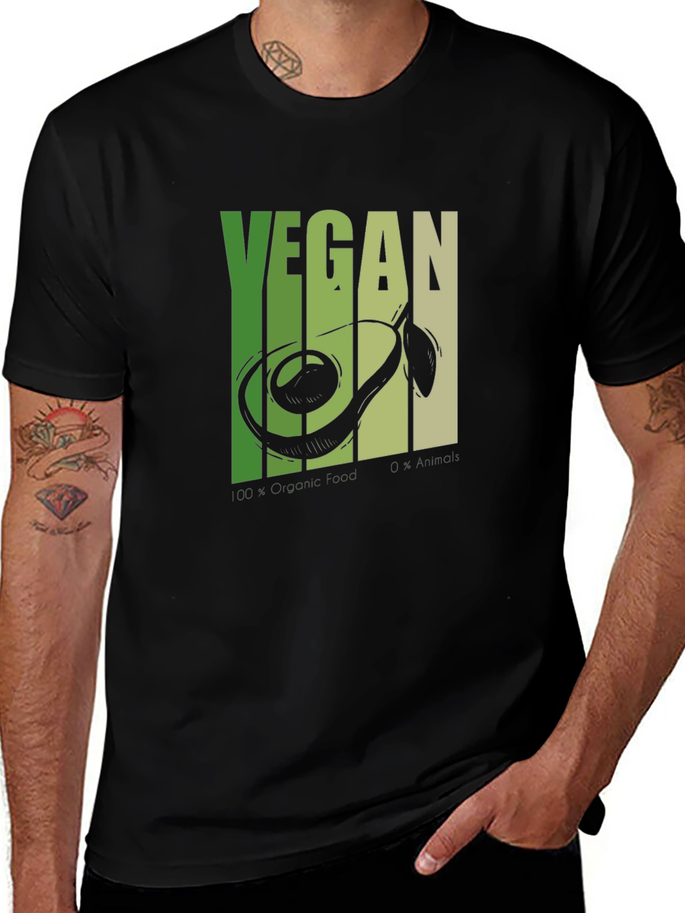Variant 11 of Vegan Avocado Graphic T-Shirt