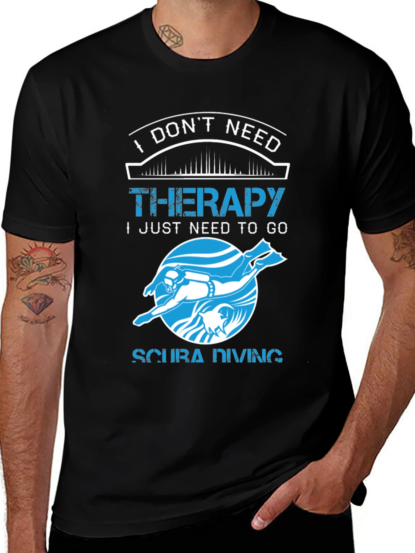 Variant 21 of Scuba Diving Therapy Graphic T-Shirt
