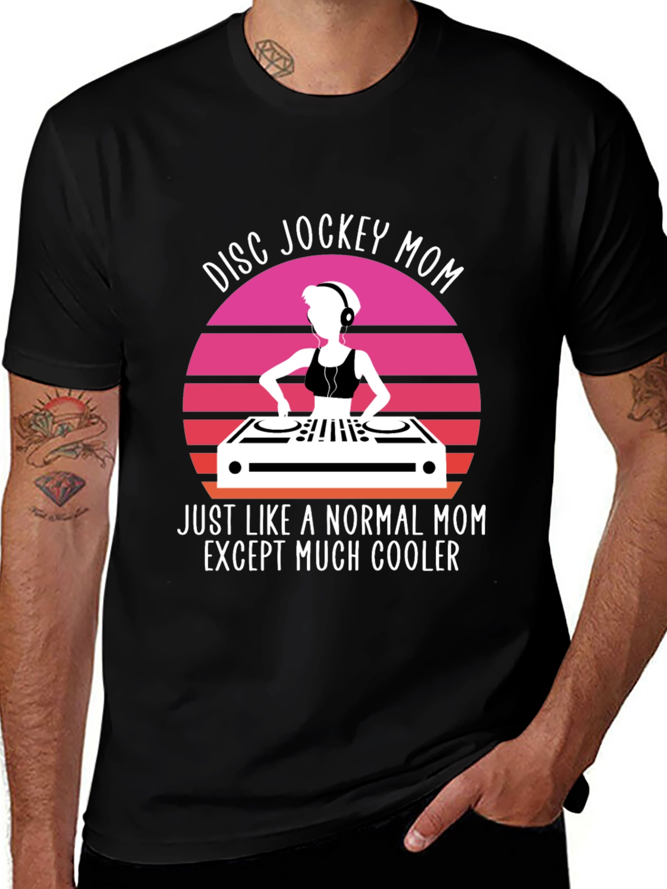 Disc Jockey Mom Graphic Tee - Cool DJ Mother's Day Shirt
