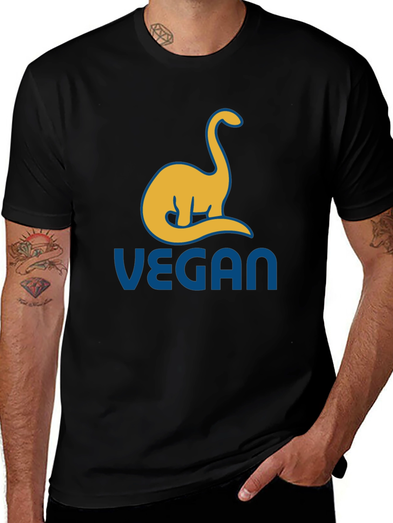 Variant 27 of Vegan Dinosaur T-Shirt -  Comfortable Casual Tee