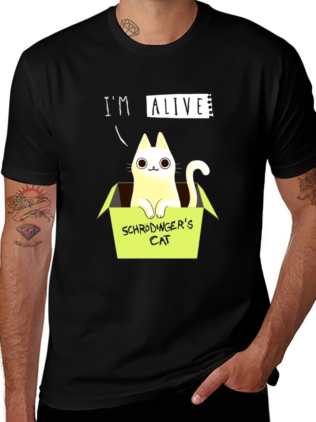 Schrödinger's Cat T-Shirt - I'm Alive!