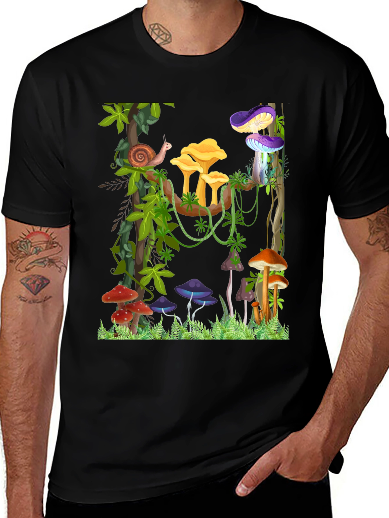 Variant 13 of Enchanted Mushroom Forest Graphic T-Shirt
