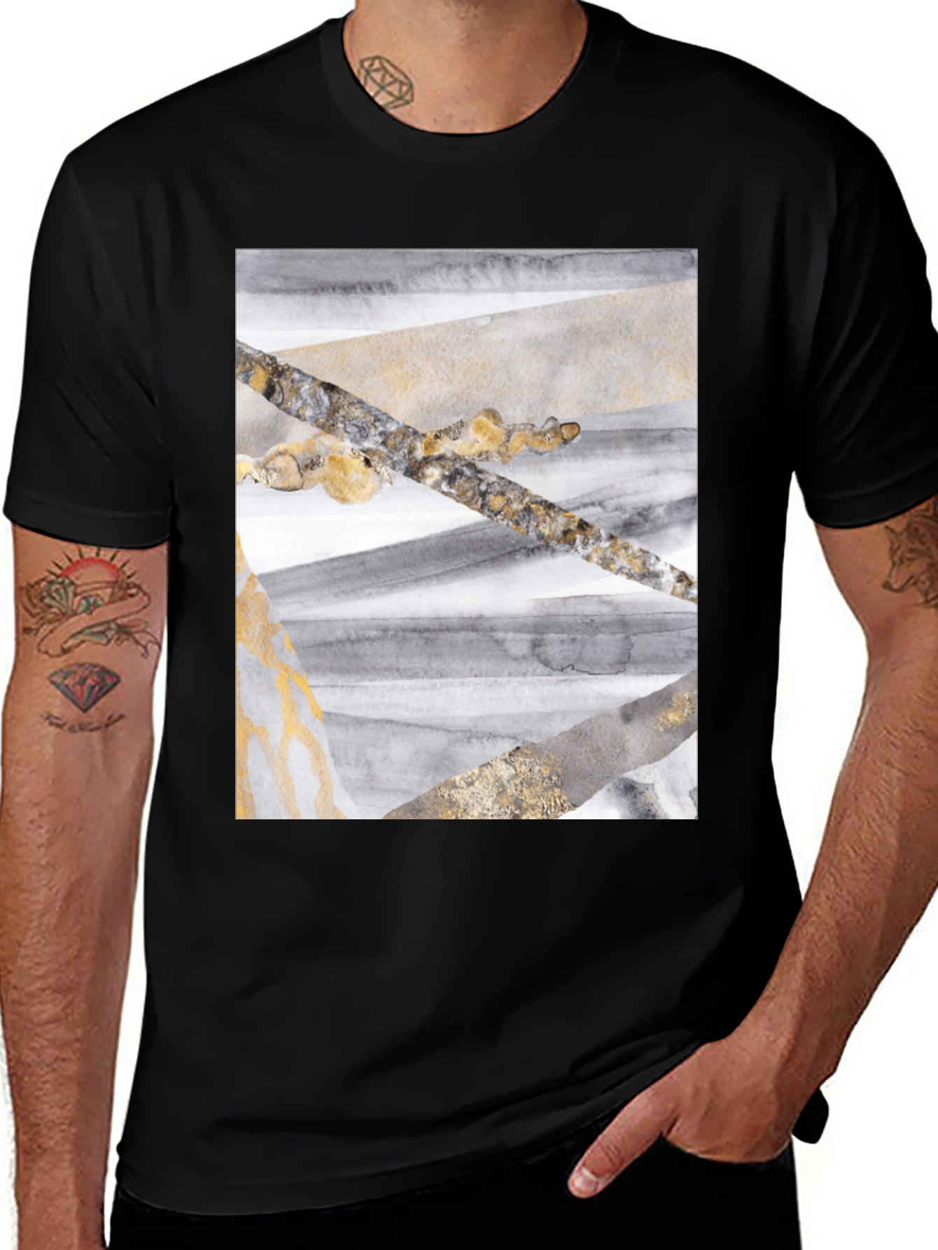 Variant 13 of Abstract Watercolor Graphic Tee - Stylish Casual Wear