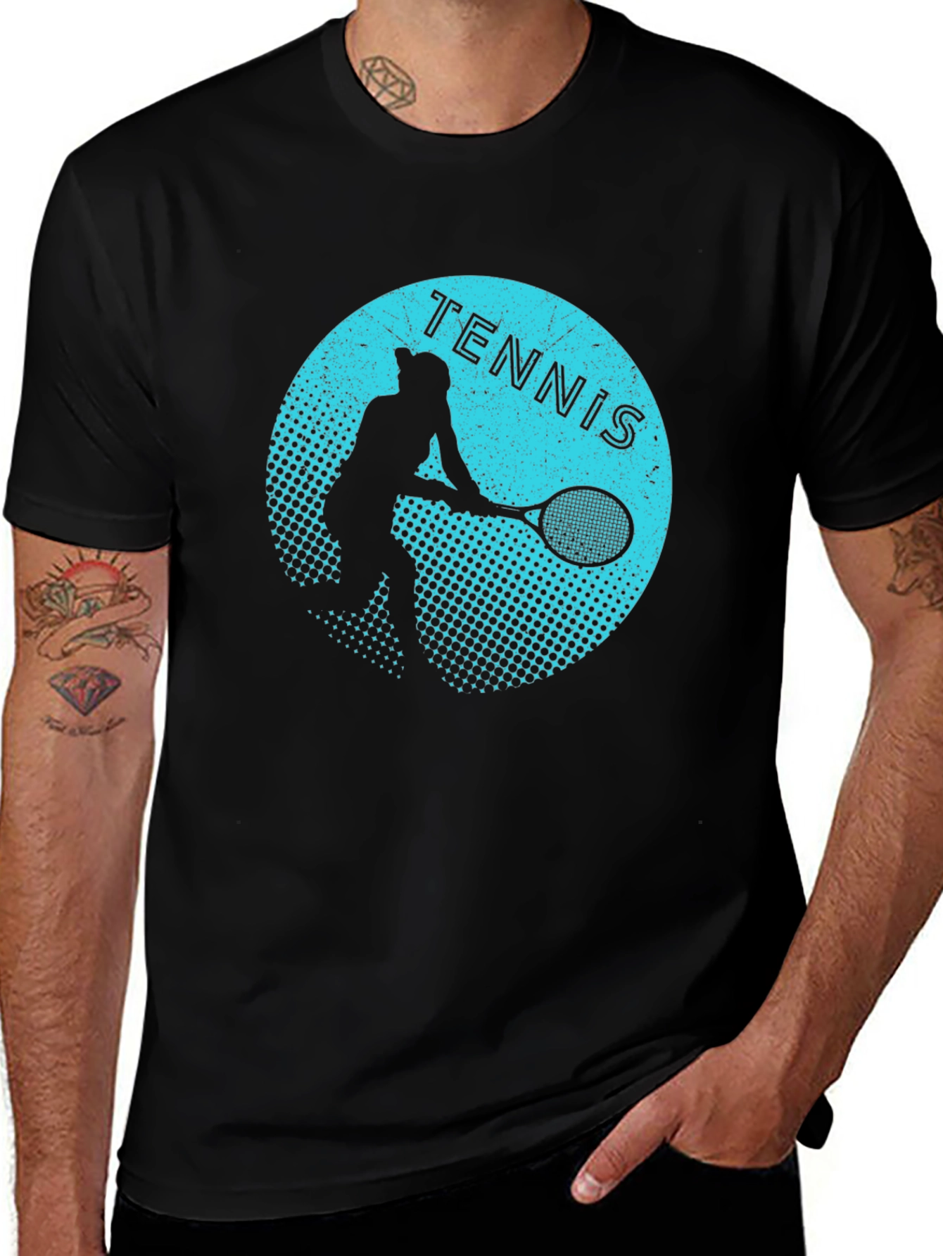 Tennis Player Graphic Tee - Stylish Sport T-Shirt