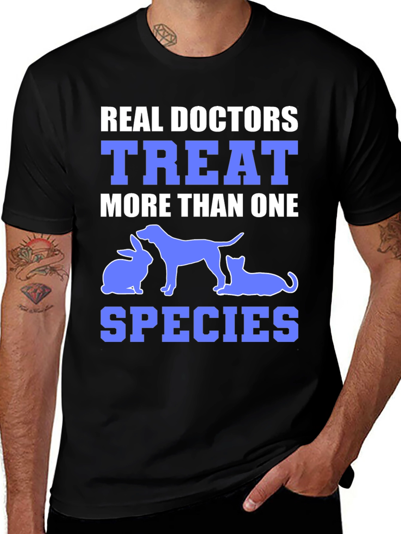 Variant 11 of Real Doctors Treat More Than One Species T-Shirt
