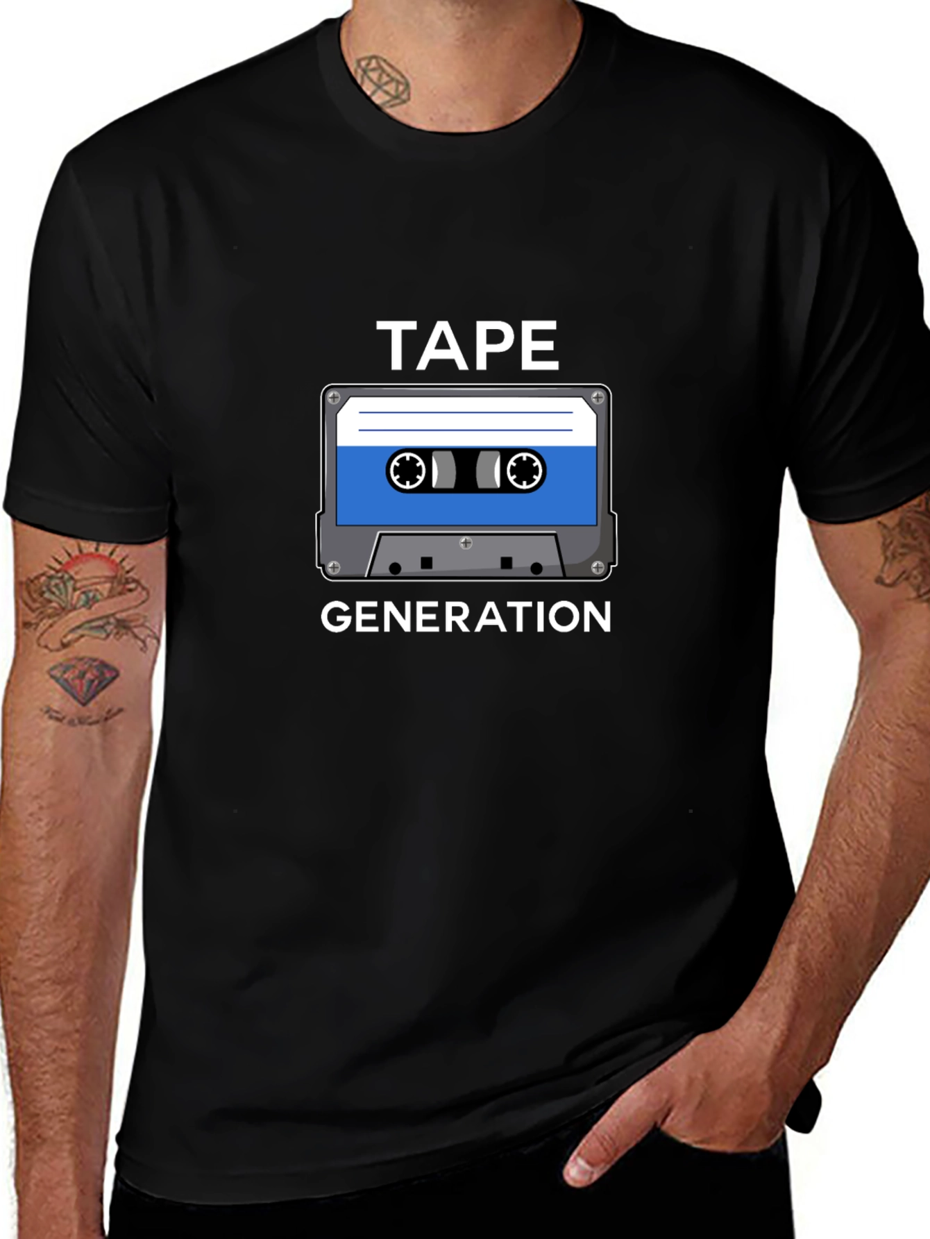 Variant 16 of Retro Tape Generation Graphic T-Shirt