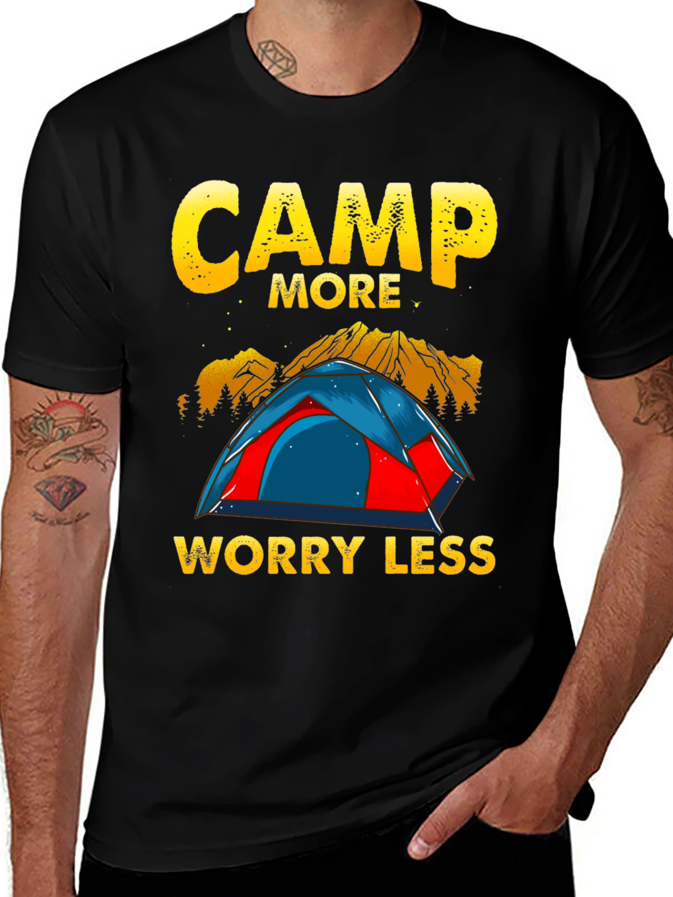 Camp More Worry Less Graphic Tee