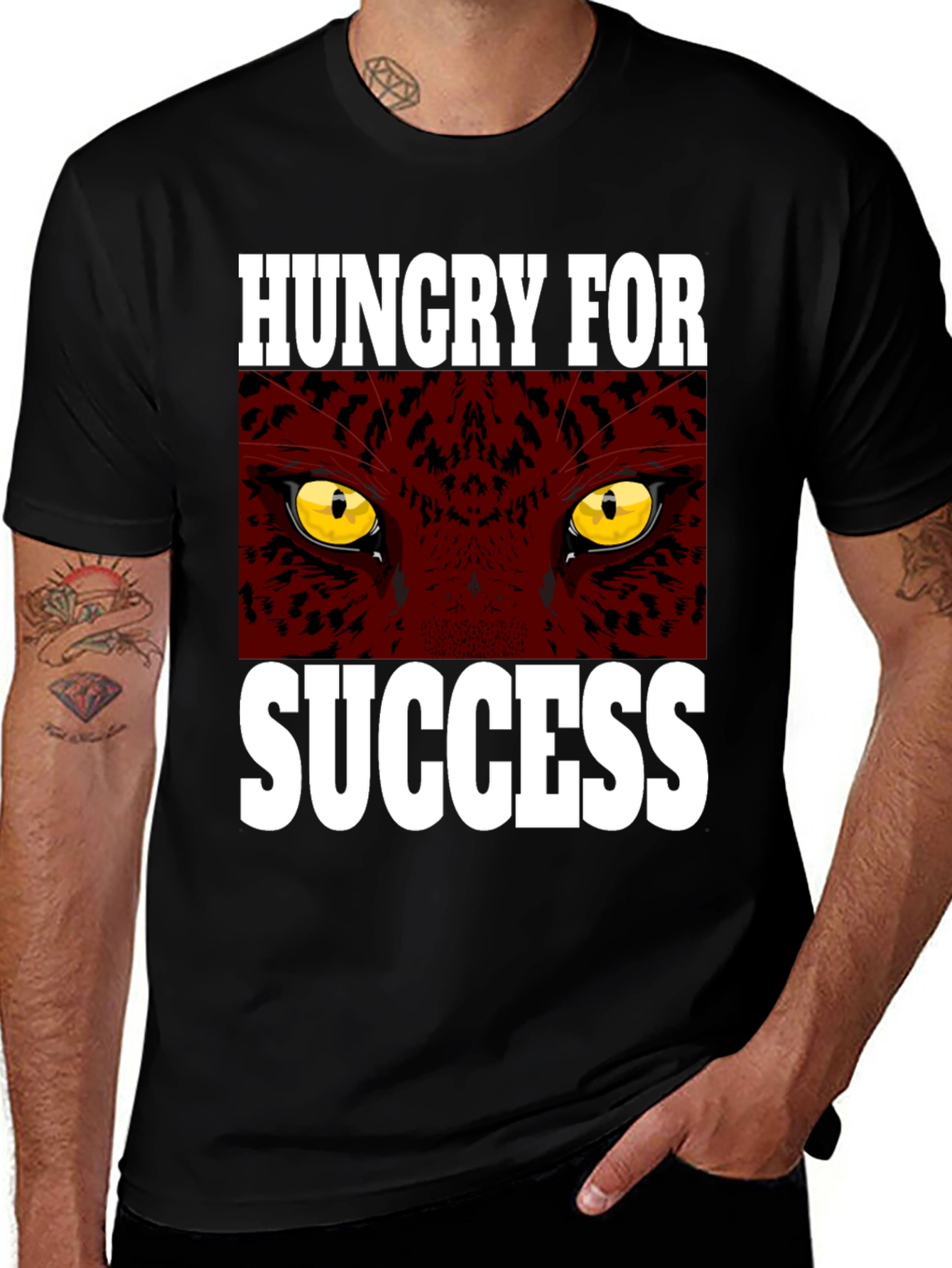 Hungry for Success Graphic Tee - Black T-Shirt