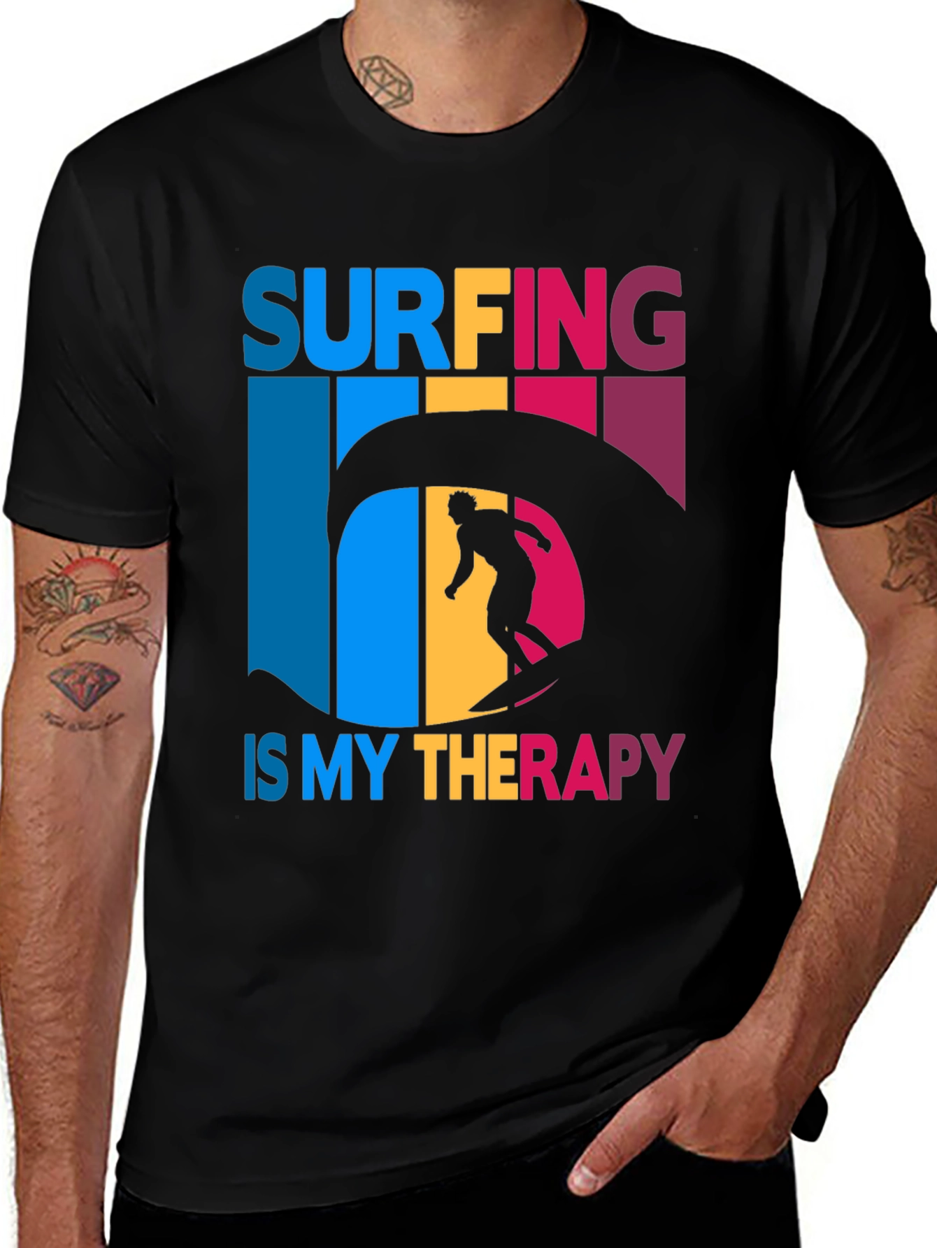 Variant 17 of Surfing is My Therapy Graphic Tee