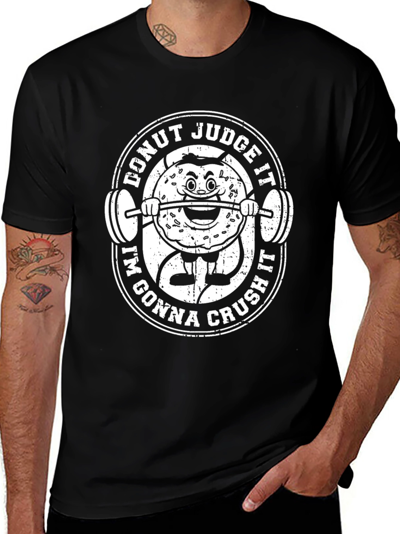 Variant 8 of Donut Judge It, I'm Gonna Crush It T-Shirt - Gym Motivation