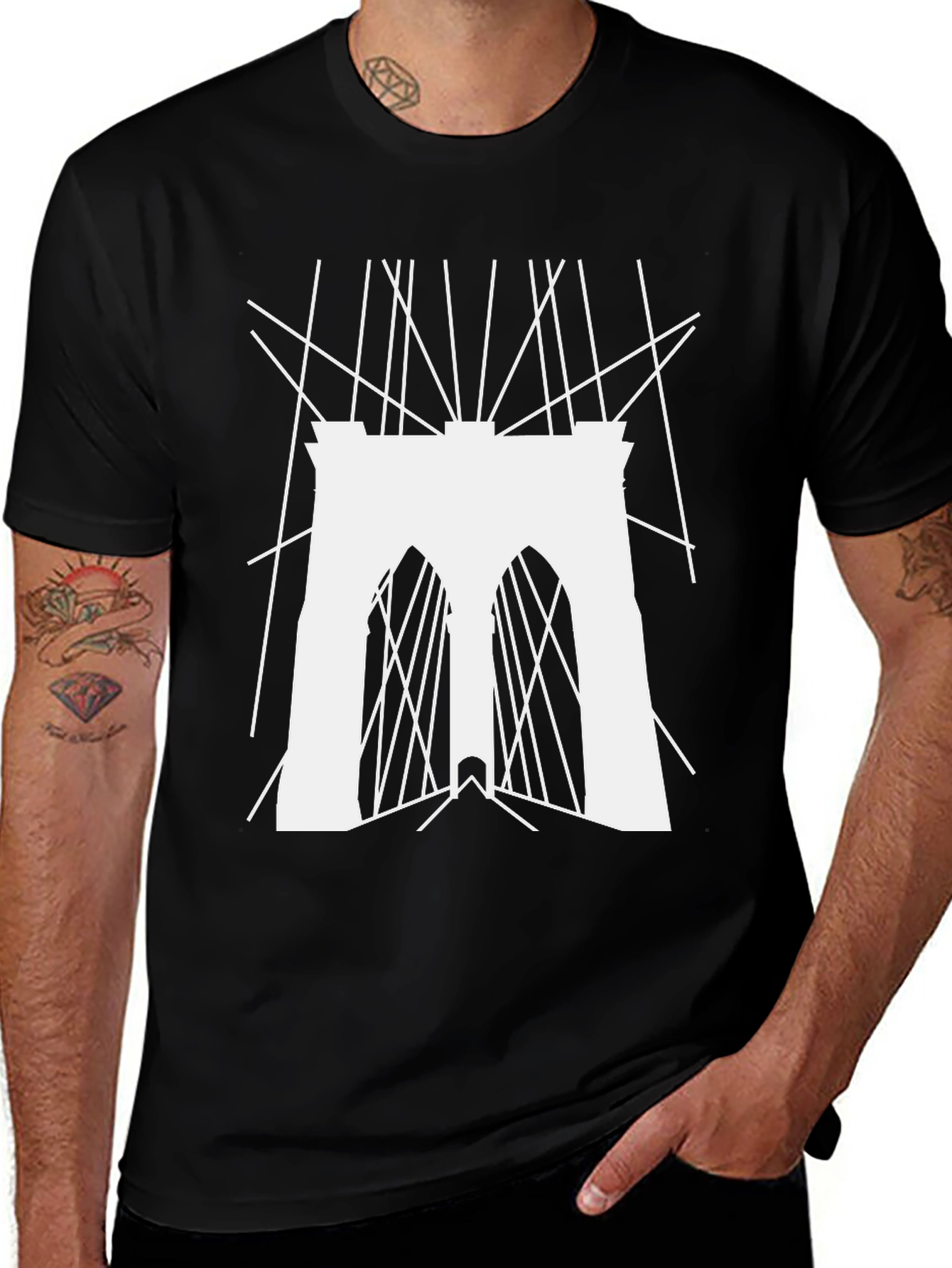 Variant 23 of Brooklyn Bridge Black T-Shirt