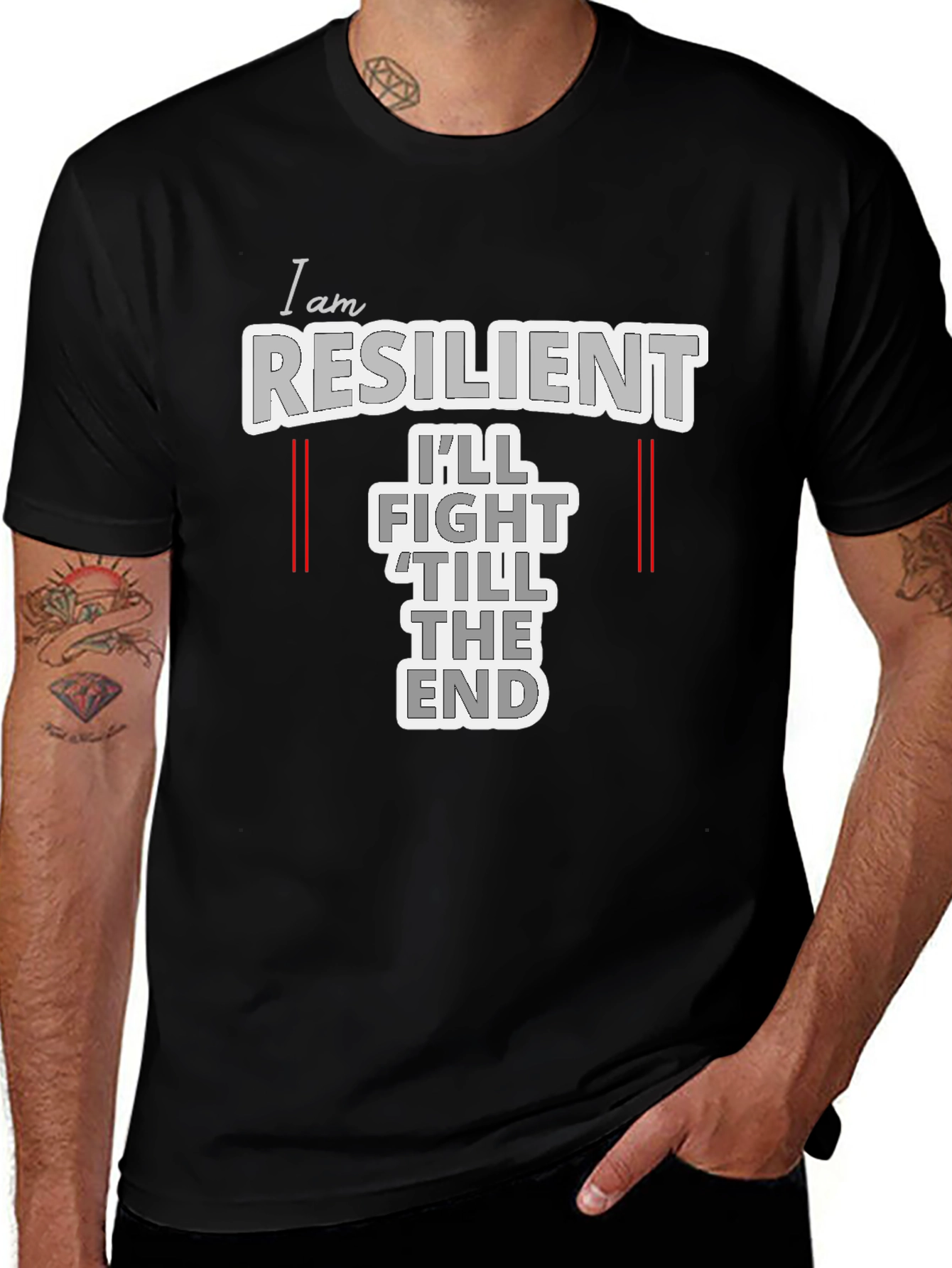 Variant 9 of Resilient Graphic T-Shirt: Fight 'Till The End