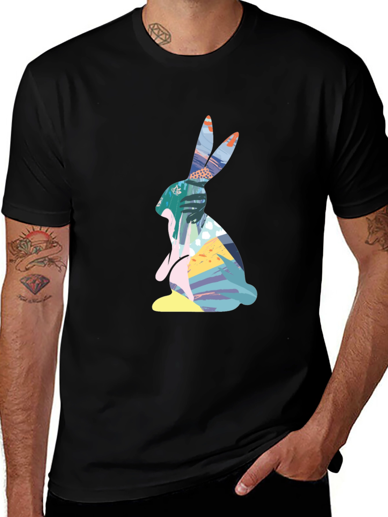 Variant 5 of Abstract Rabbit Graphic Tee
