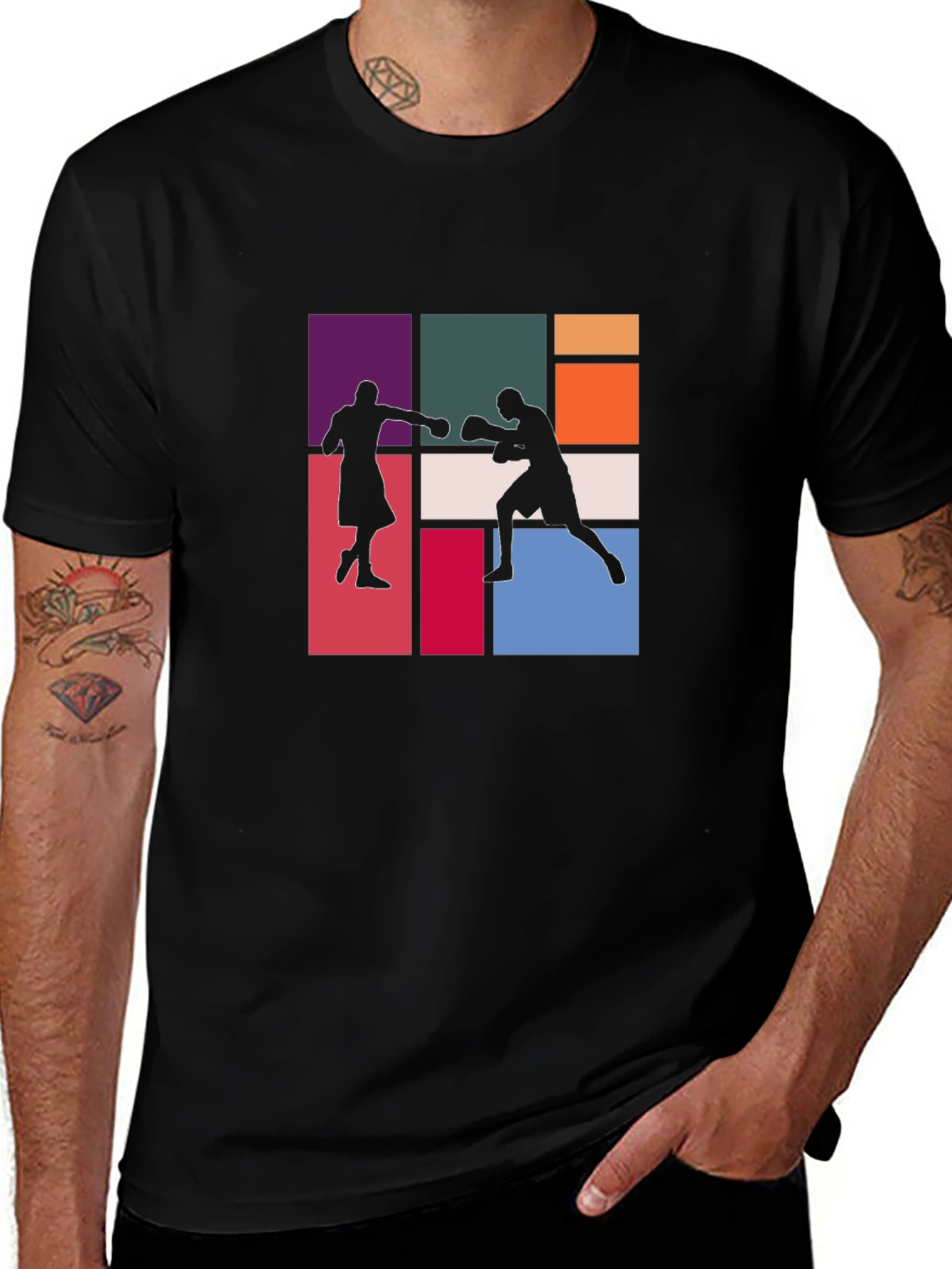 Variant 18 of Retro Boxing Silhouette T-Shirt