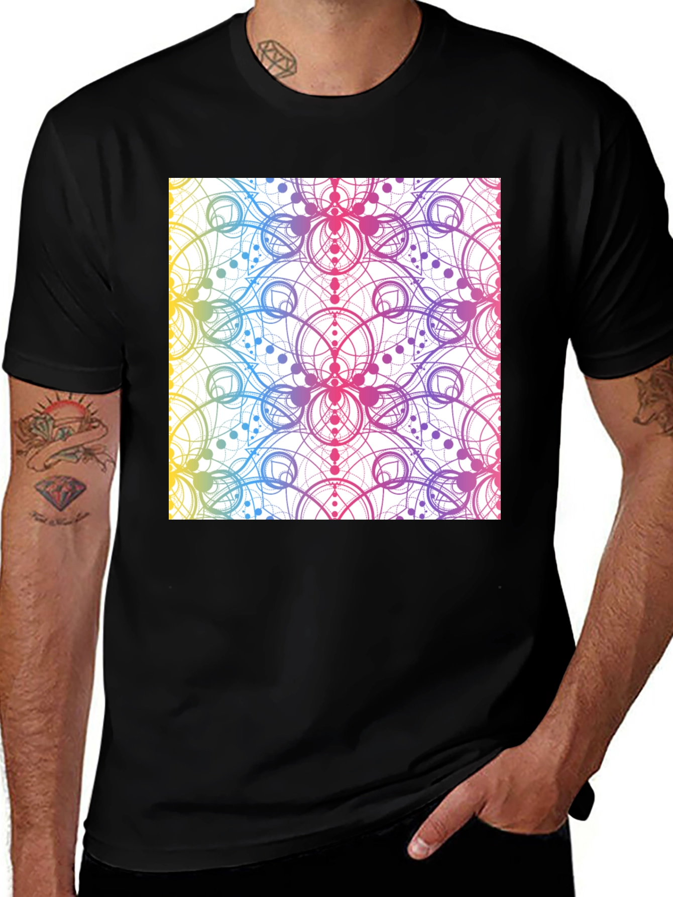 Variant 11 of Geometric Rainbow T-Shirt