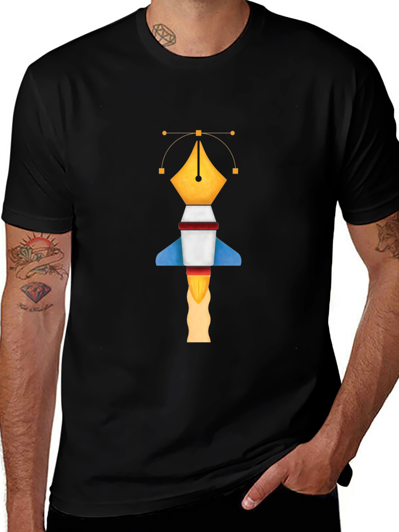 Variant 25 of Creative Graphic Design Rocket T-Shirt