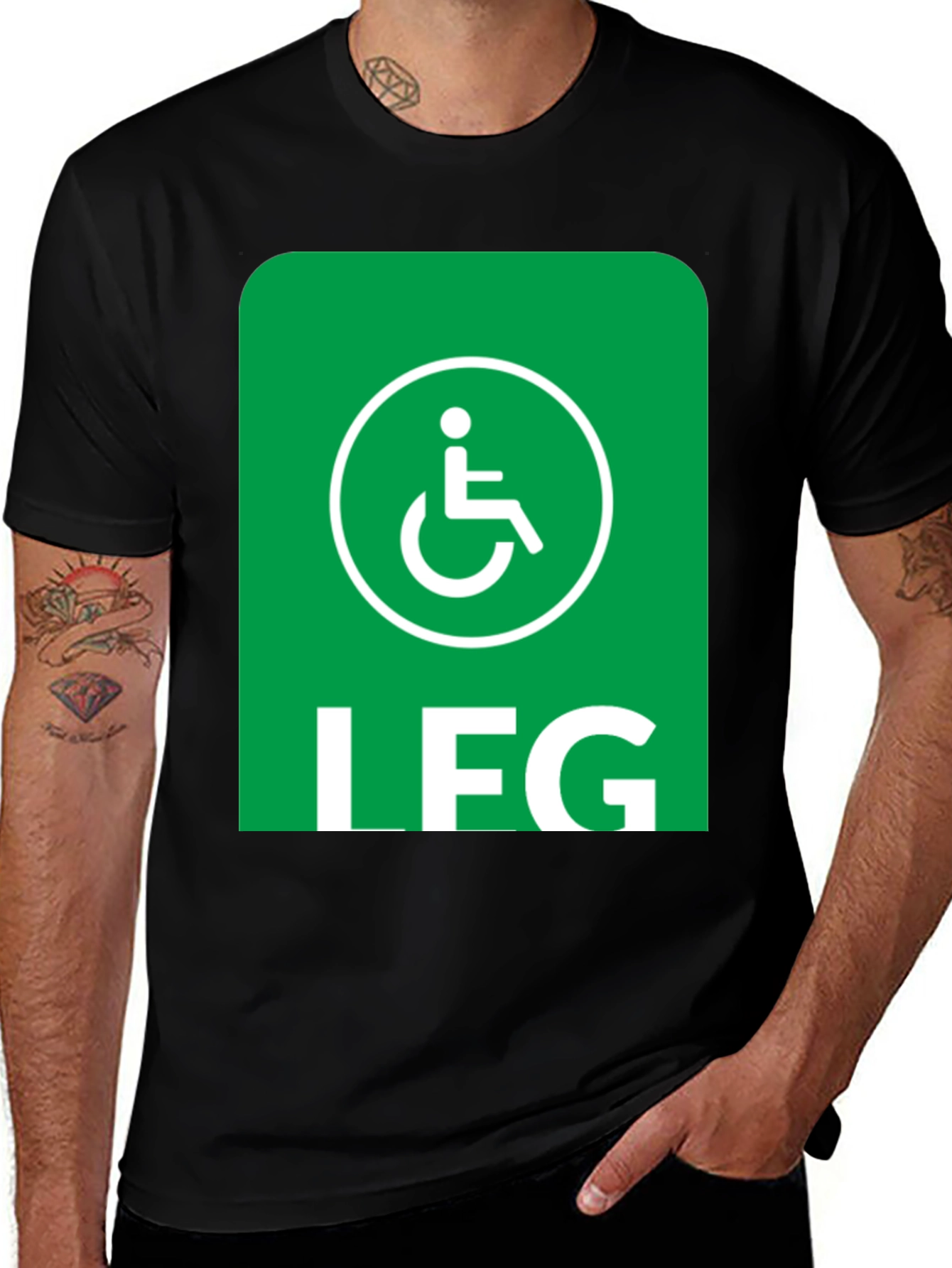 Variant 19 of Funny Leg Day Handicap T-Shirt