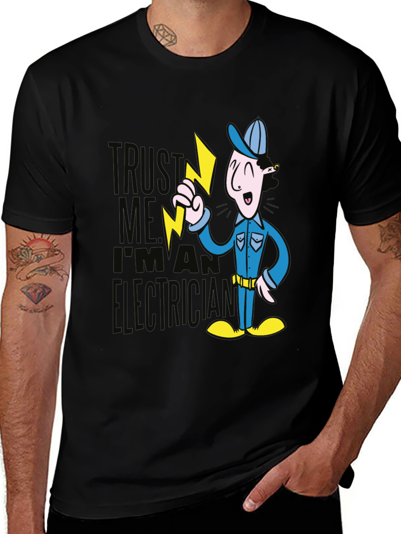 Variant 10 of Trust Me Electrician Graphic T-Shirt