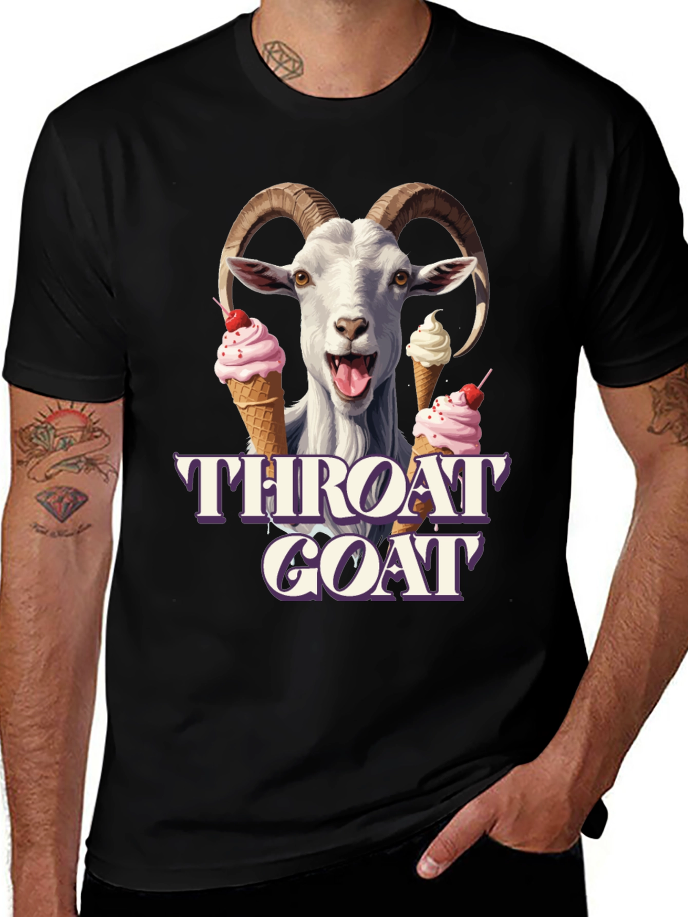 Throat Goat Ice Cream T-Shirt