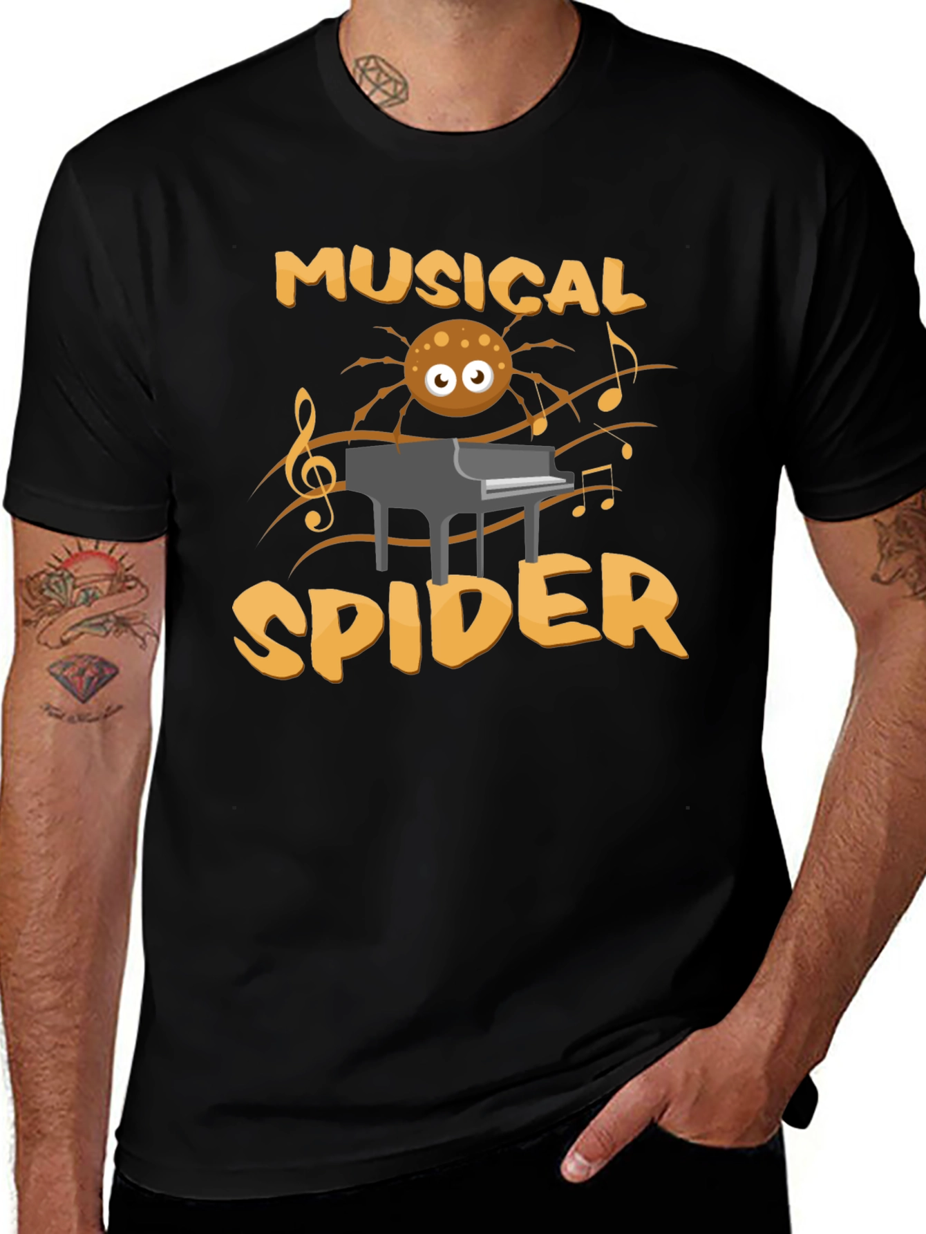 Variant 25 of Musical Spider T-Shirt - Funny Graphic Tee