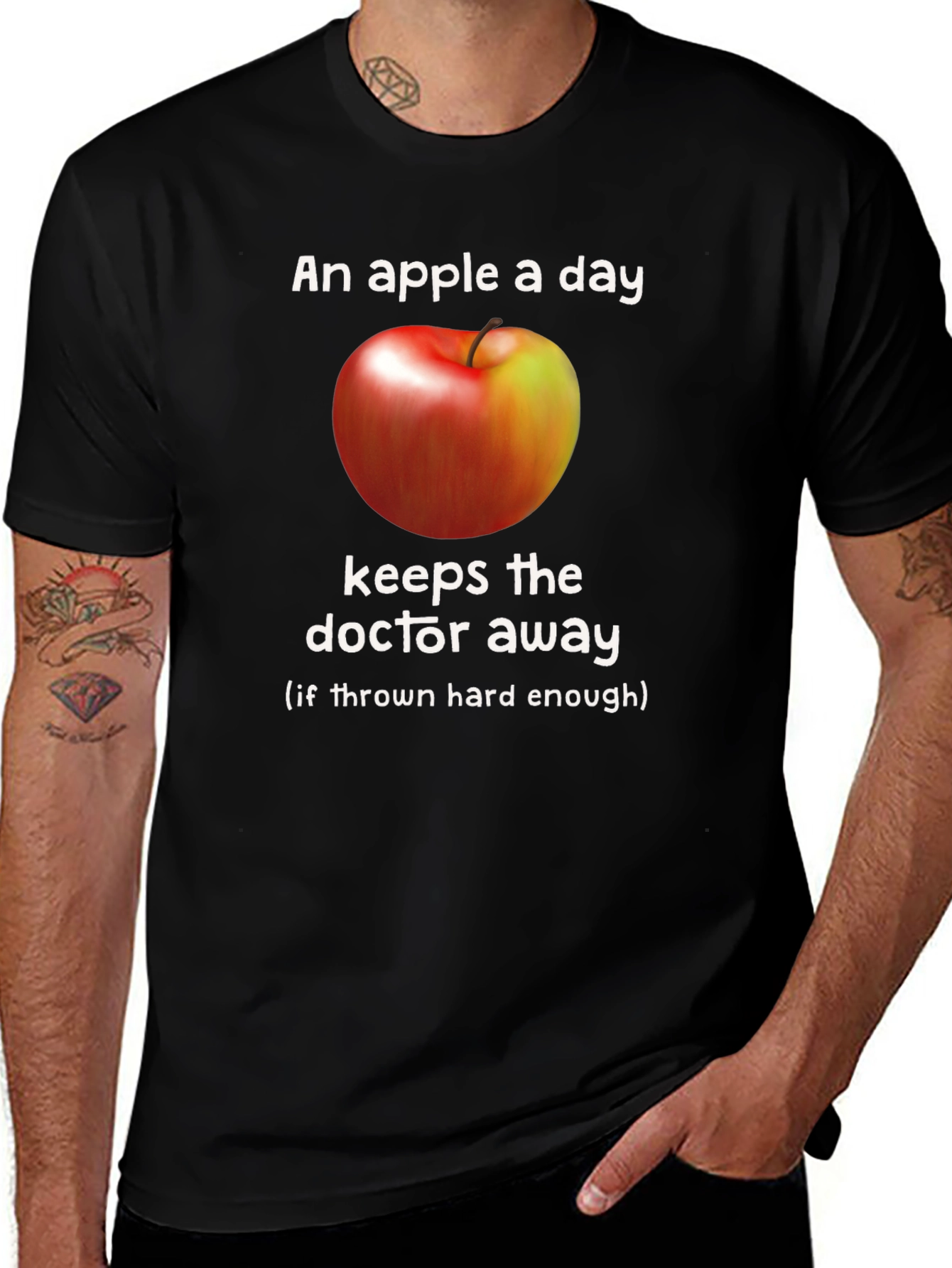 Variant 29 of An Apple a Day T-Shirt - Funny Graphic Tee