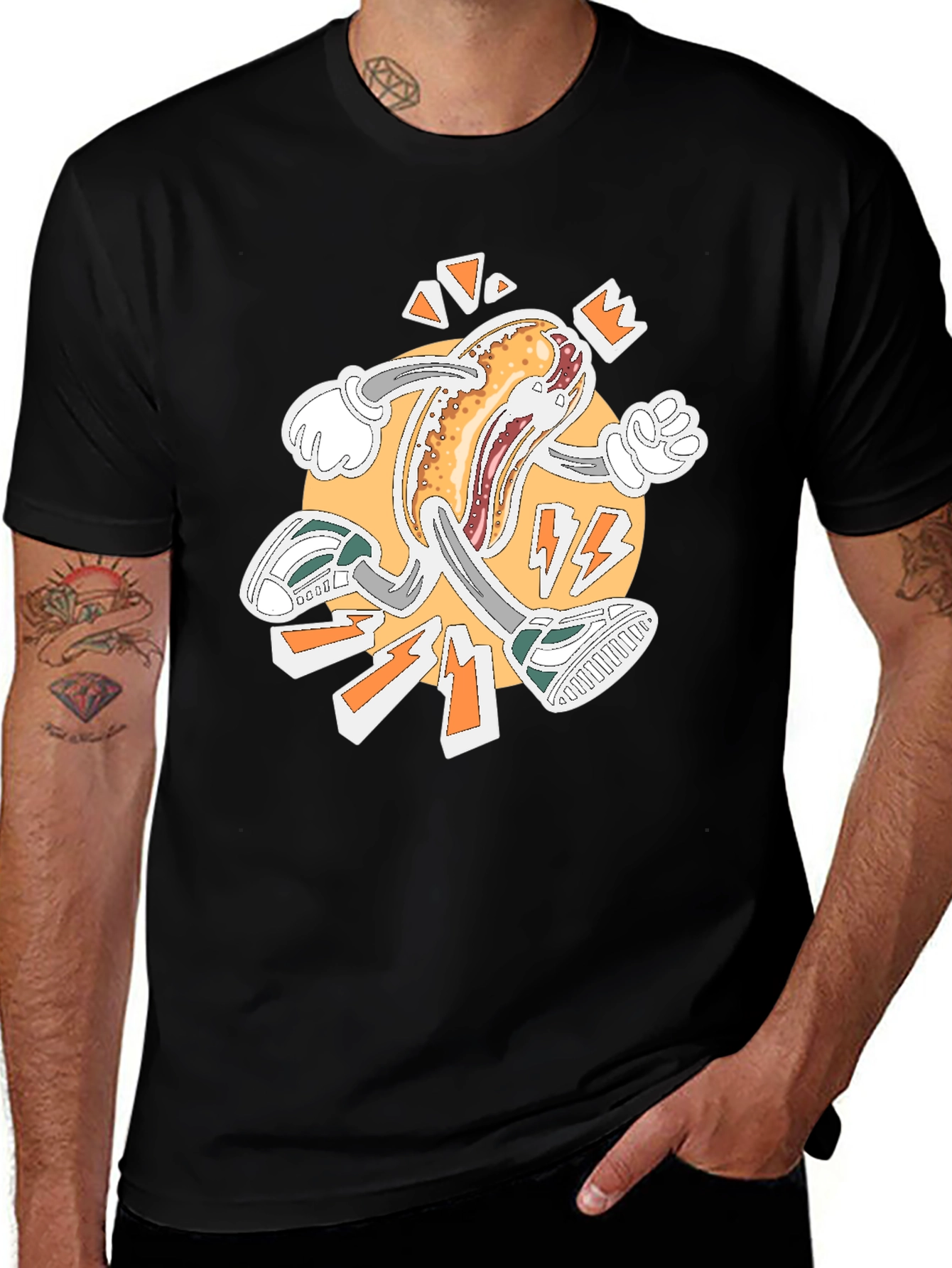 Variant 28 of Running Hotdog Graphic T-Shirt