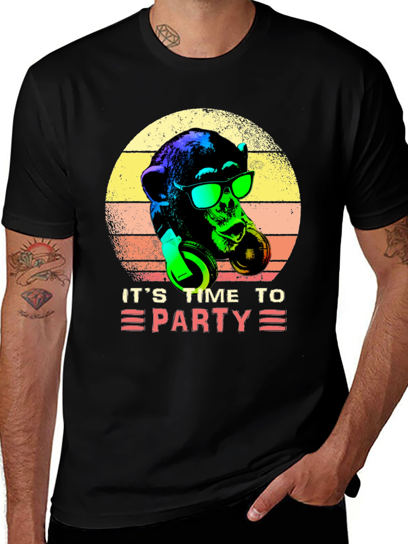 Variant 29 of Party Monkey T-Shirt - It's Time To Party