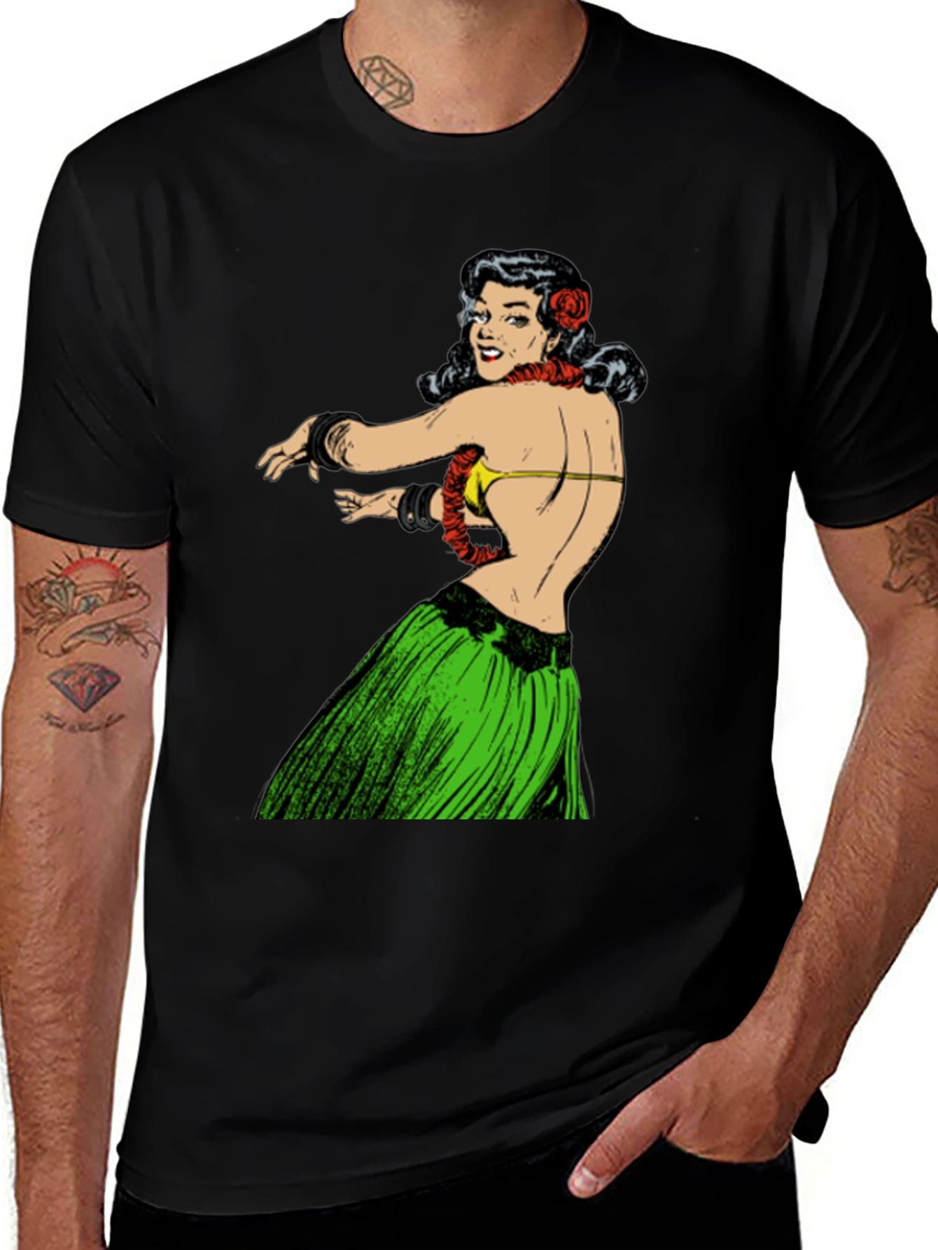 Variant 25 of Hula Girl Graphic T-Shirt