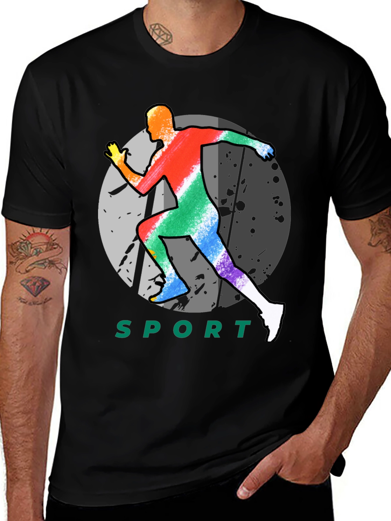 Men's Sport Silhouette Graphic T-Shirt