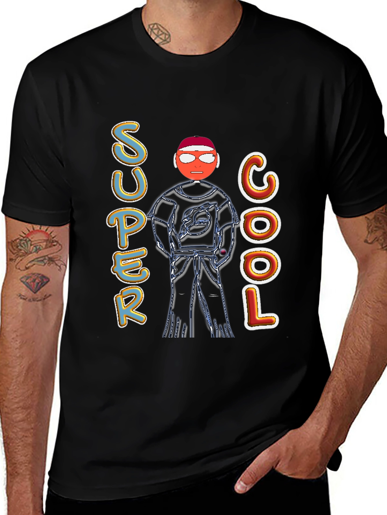 Variant 26 of Super Cool Graphic Tee - Stylish Black T-Shirt