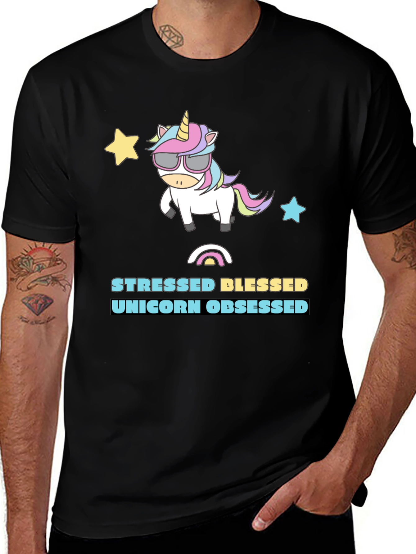Variant 22 of Stressed Blessed Unicorn Obsessed T-Shirt