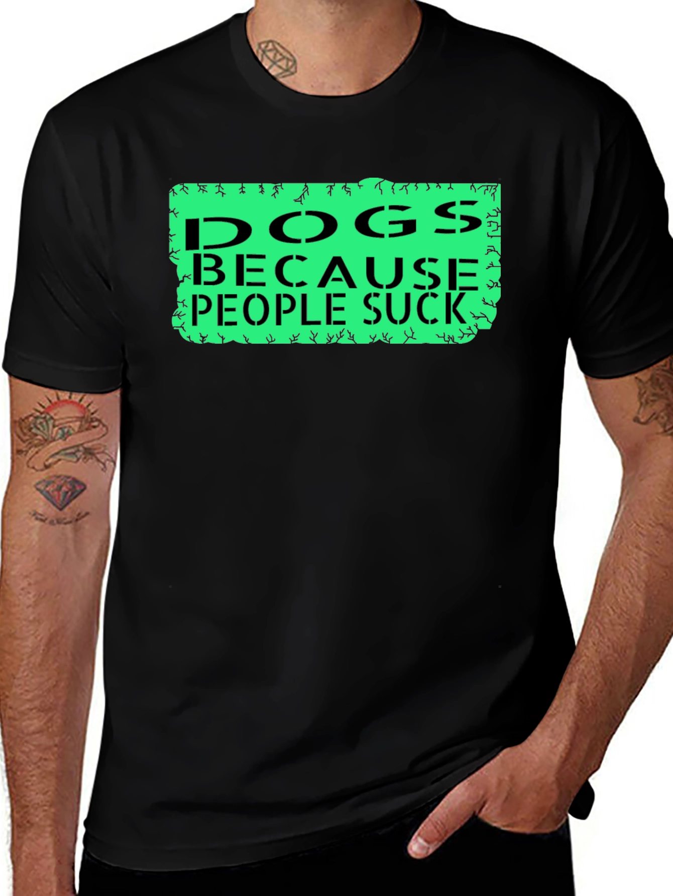 Variant 25 of Dogs Because People Suck Tee - Funny Dog Lover T-Shirt