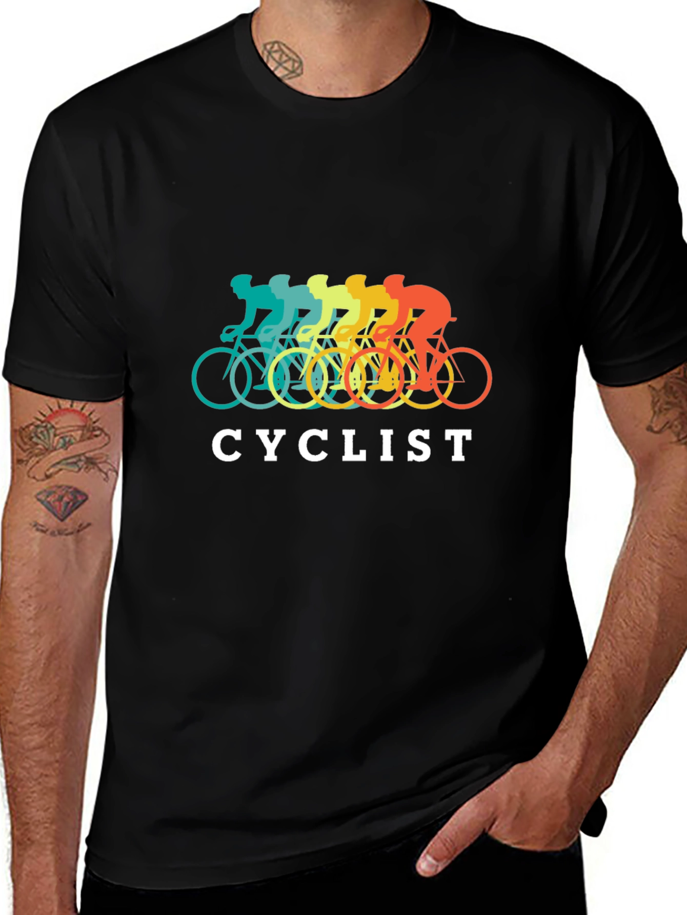 Variant 23 of Retro Cyclist Graphic Tee - Soft Cotton Blend