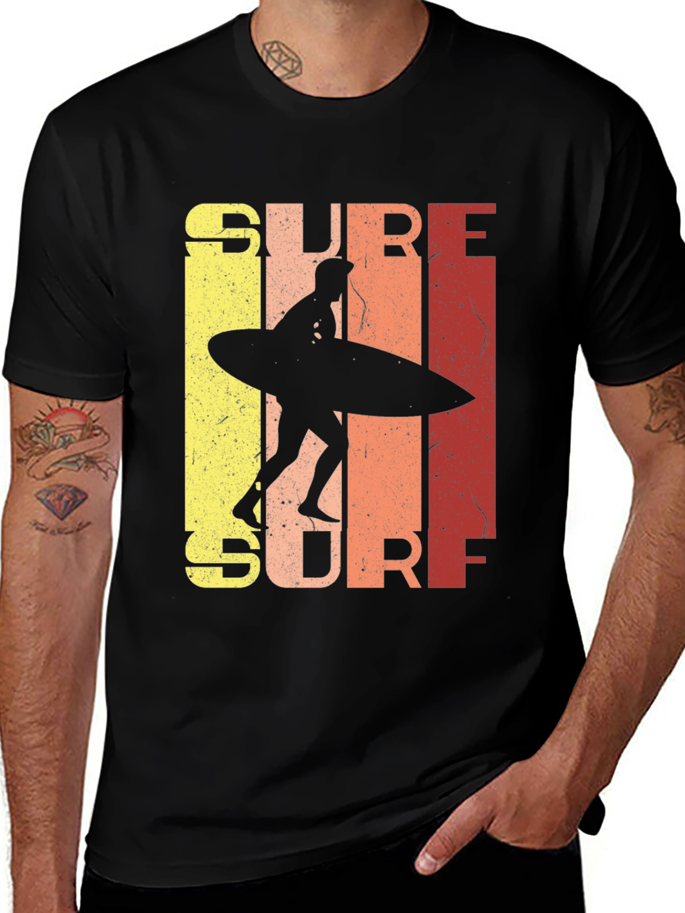 Retro Surf T-Shirt - Black