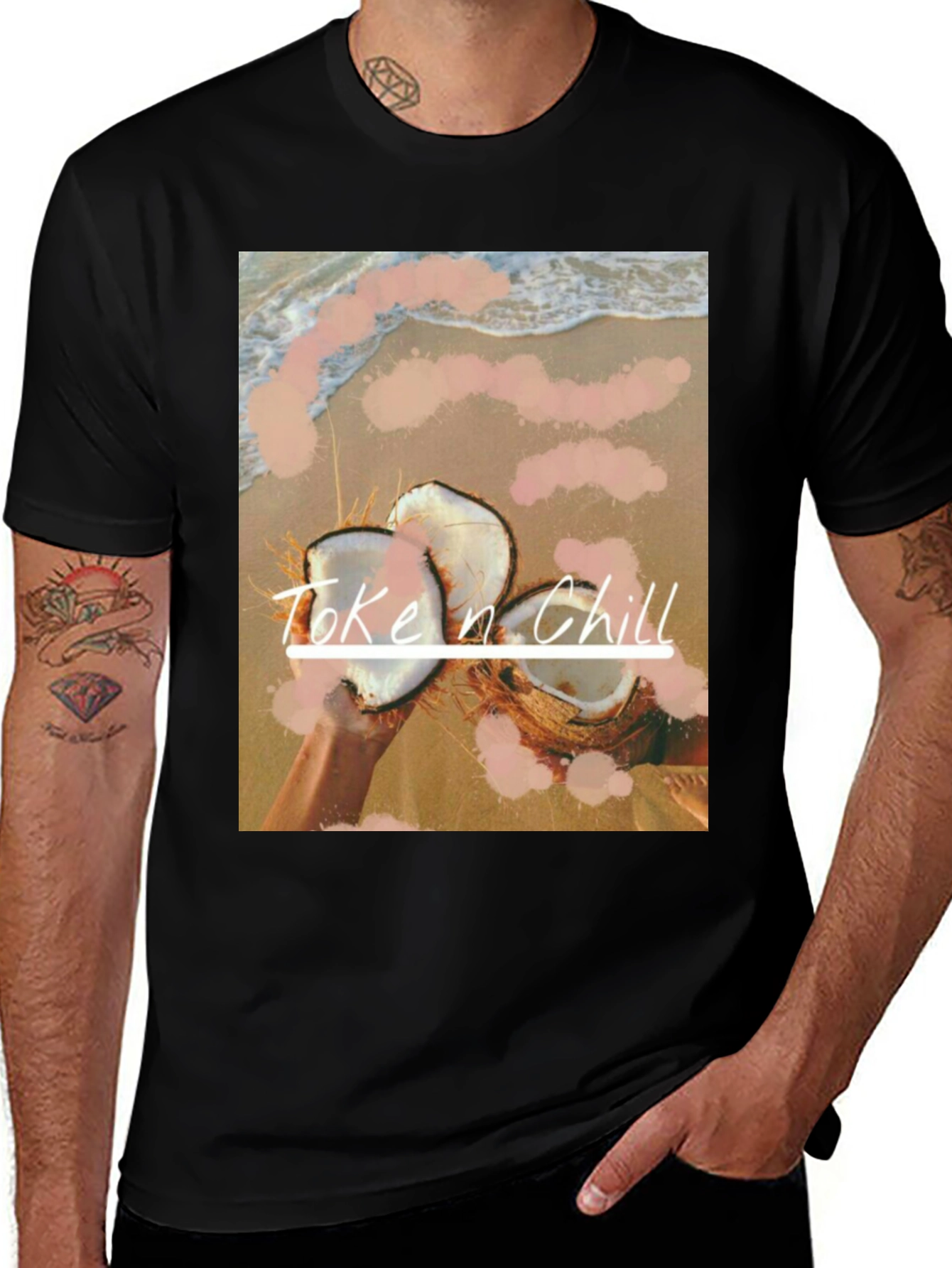 Variant 7 of Toke n Chill Coconut Beach T-Shirt