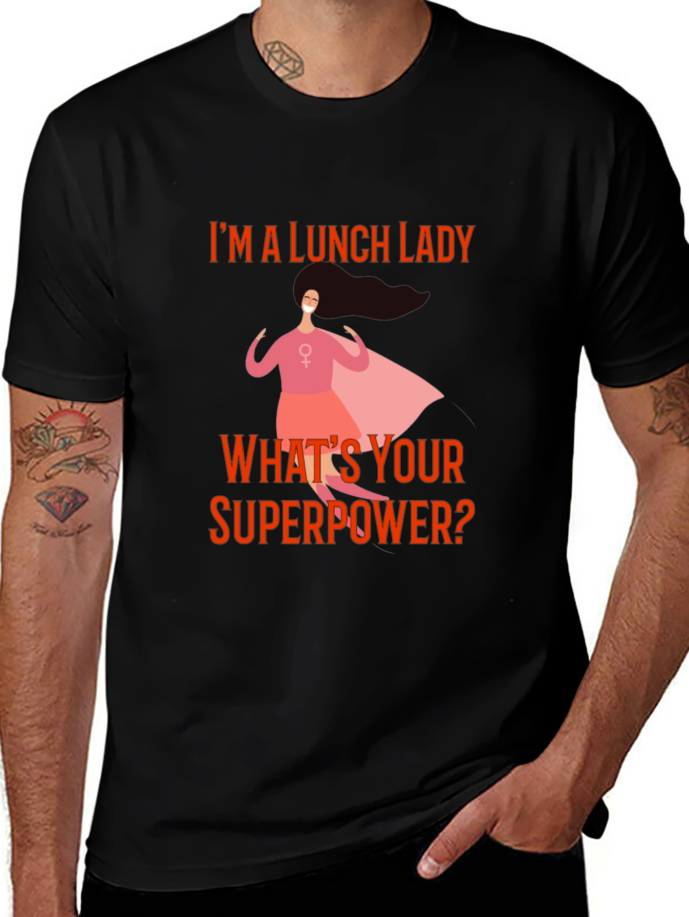 Variant 24 of Lunch Lady Superpower Graphic T-Shirt