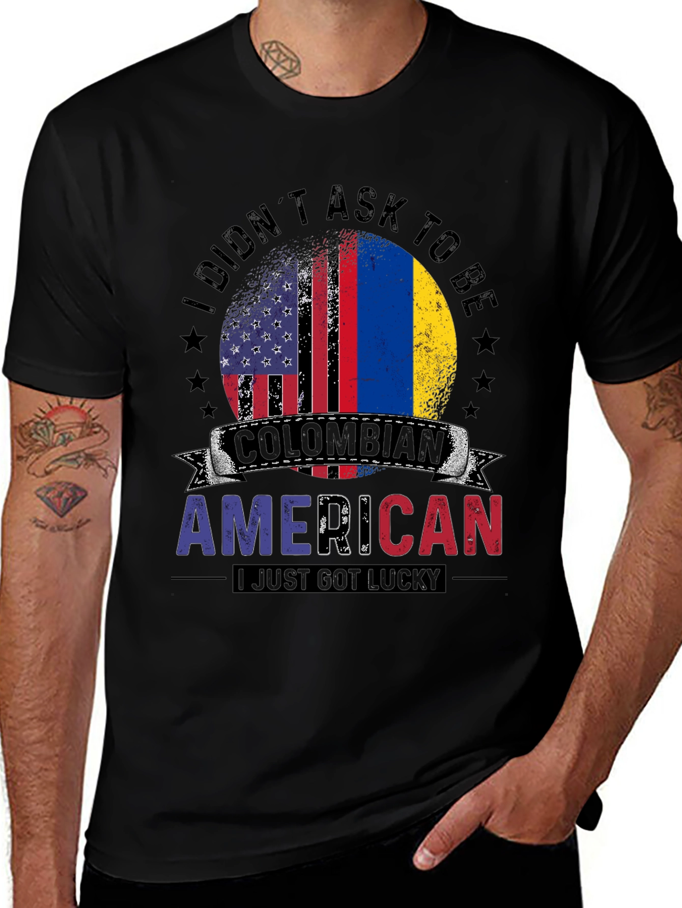 Colombian American Lucky Graphic T-Shirt